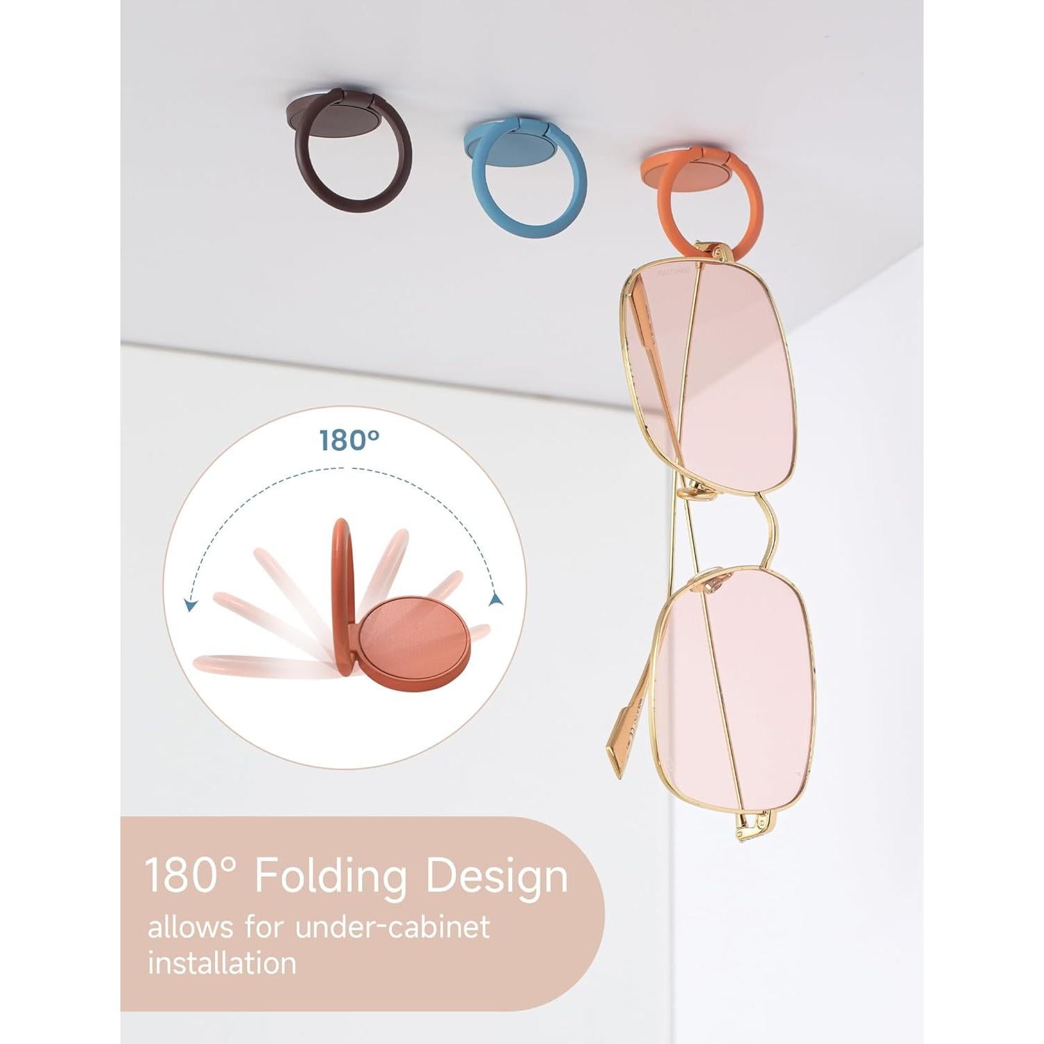 Organizador de Gafas de Sol Oaque 6 PCS Metal Adhesivo