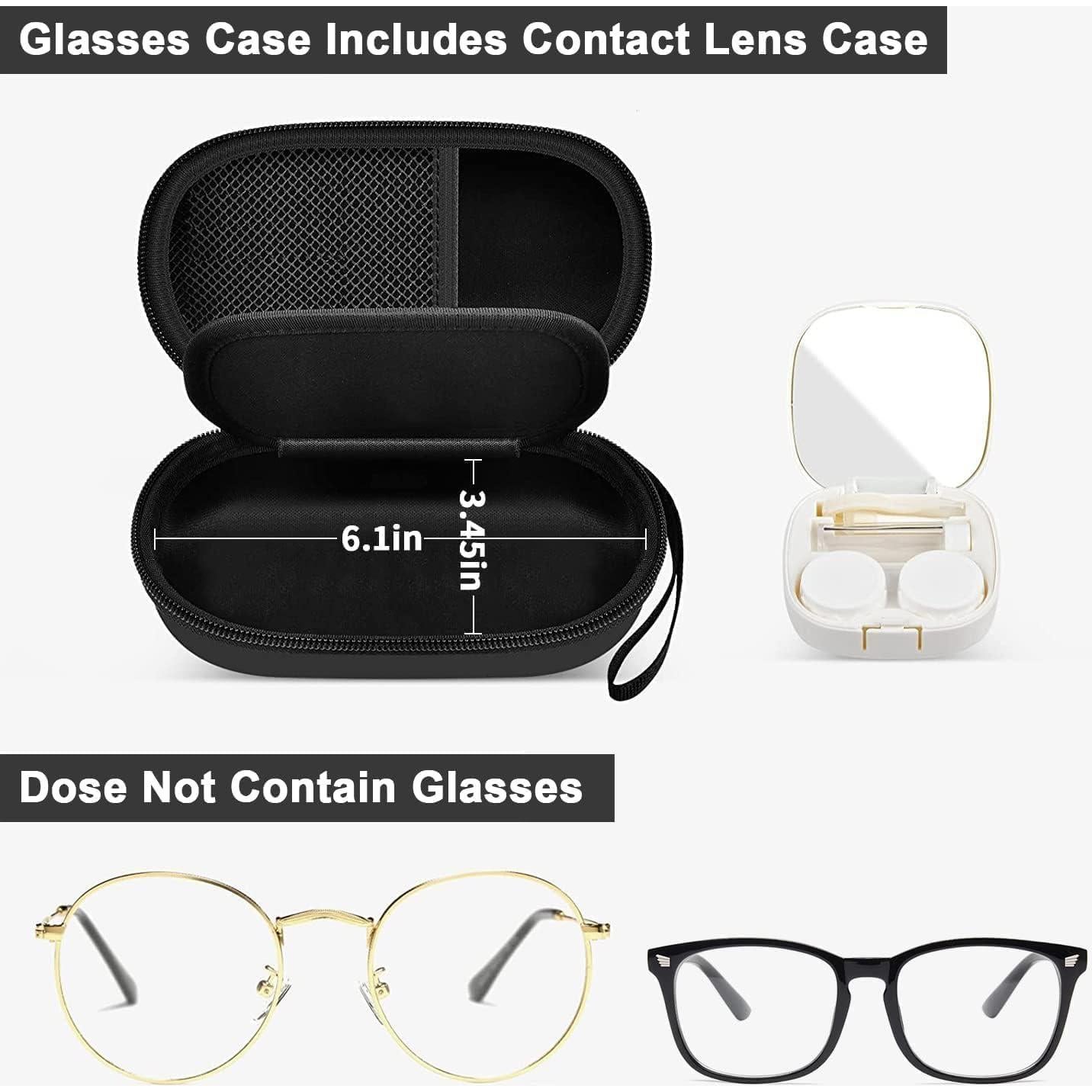 Estuche 2 en 1 para gafas y lentes de contacto GWCASE - Negro