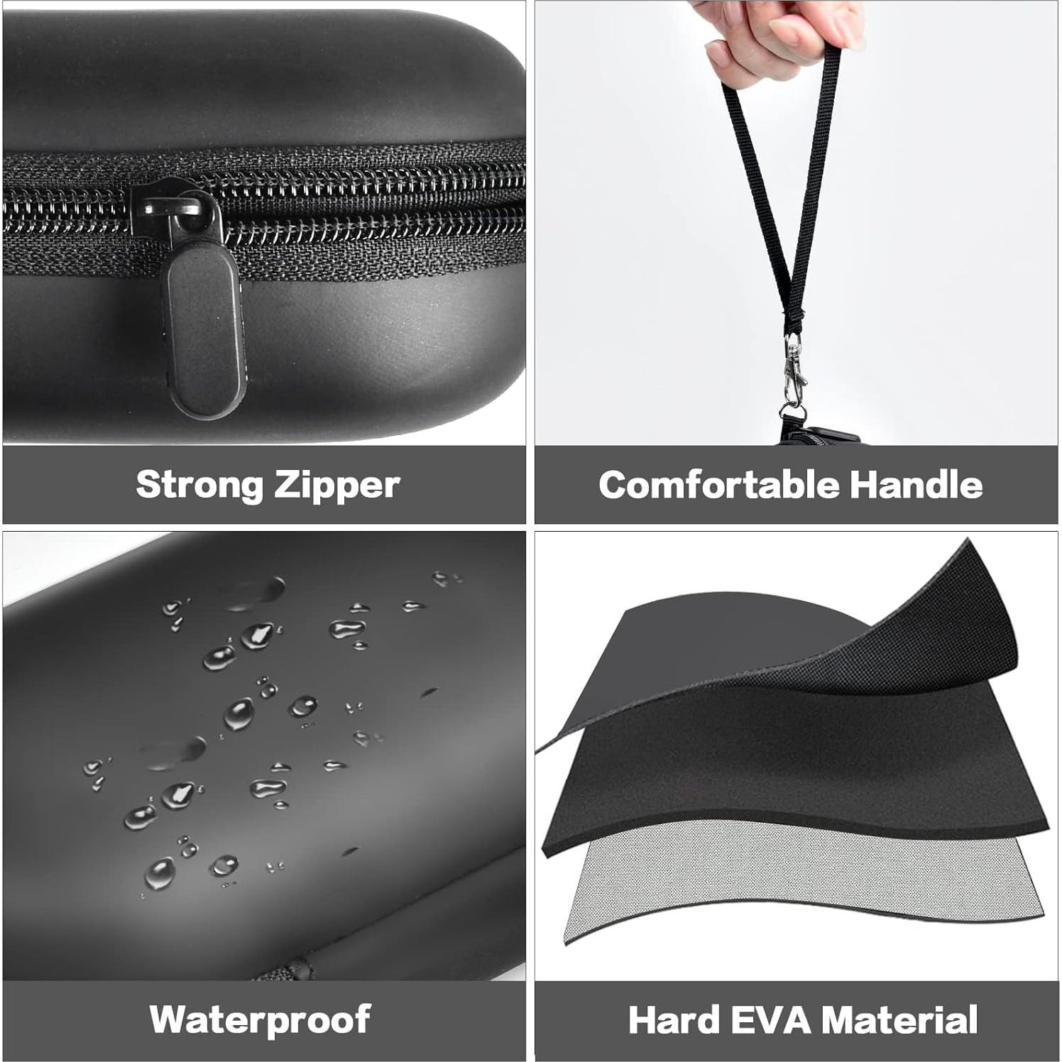 Estuche 2 en 1 para gafas y lentes de contacto GWCASE - Negro