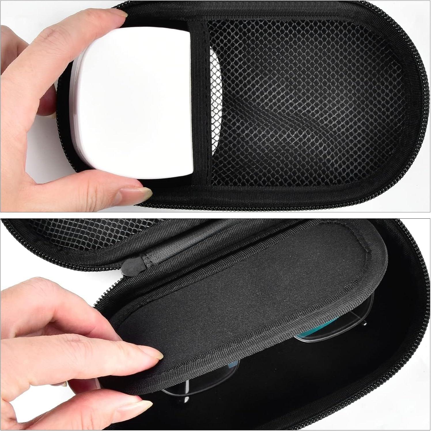 Estuche 2 en 1 para gafas y lentes de contacto GWCASE - Negro