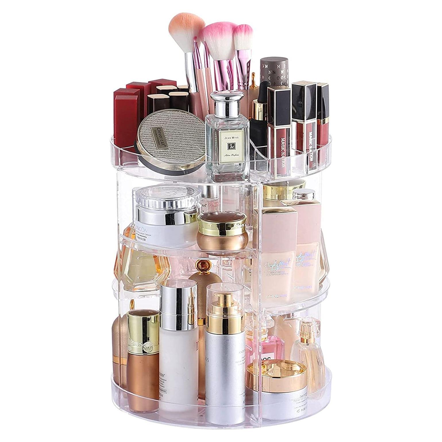 Organizador de Maquillaje Acrílico Cq Rotatorio 360° 22.86cm
