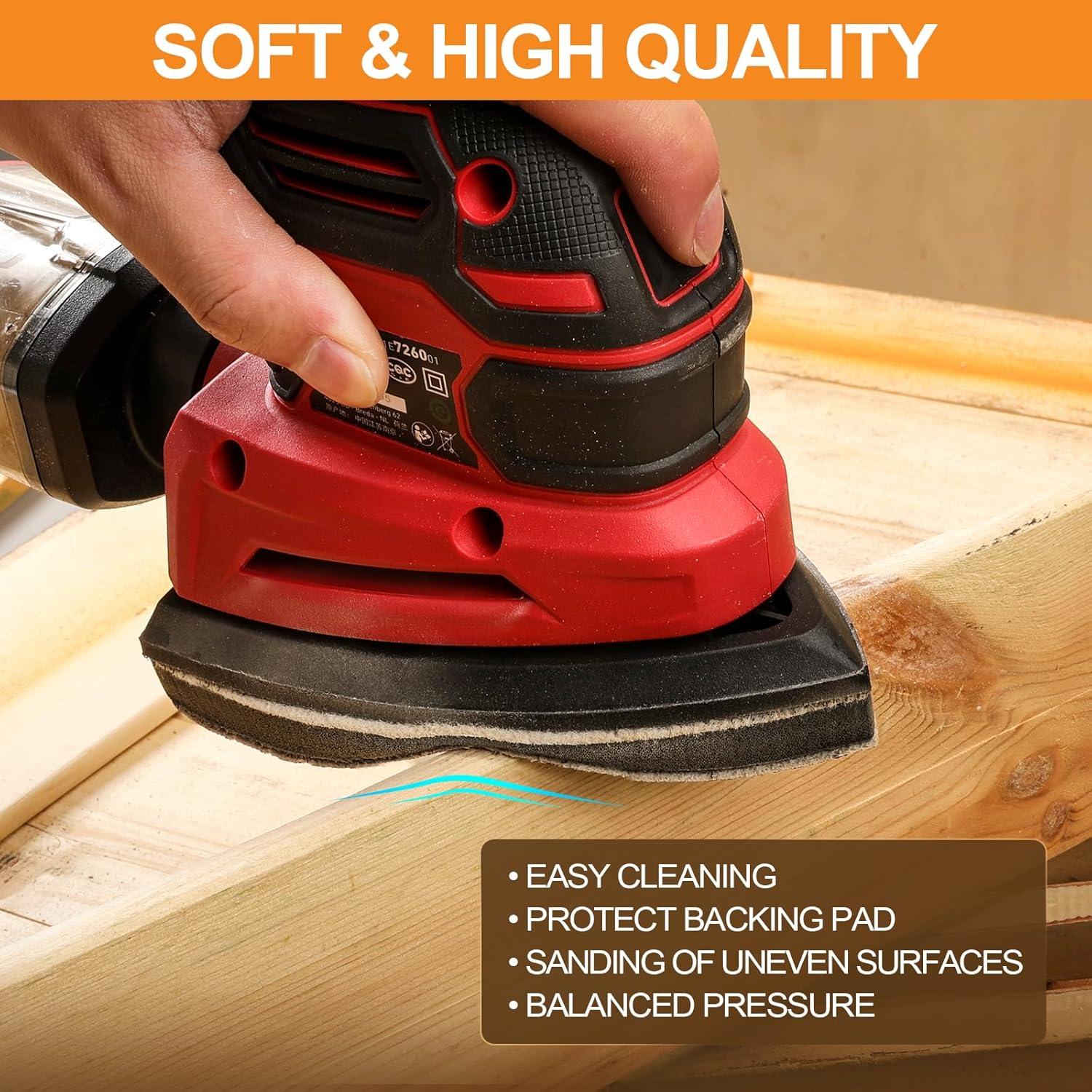 Almohadilla de Lijado Triangular POLIWELL 5 Agujeros con 5P Granos