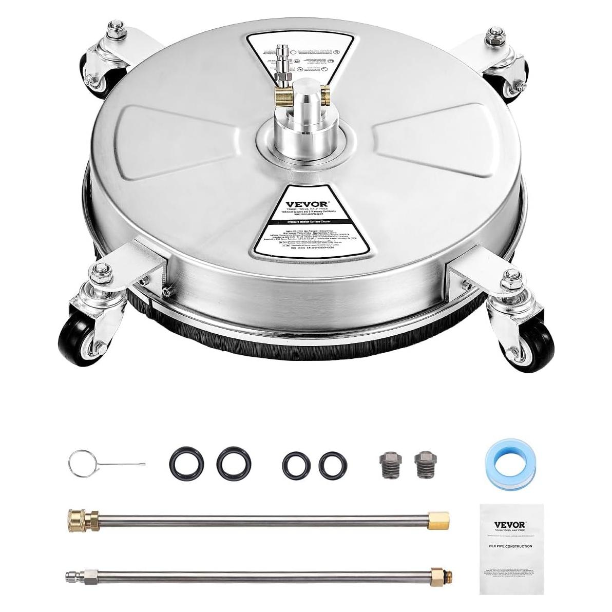 Limpiador de Superficies a Presión VEVOR 15" Acero Inoxidable 4000 PSI