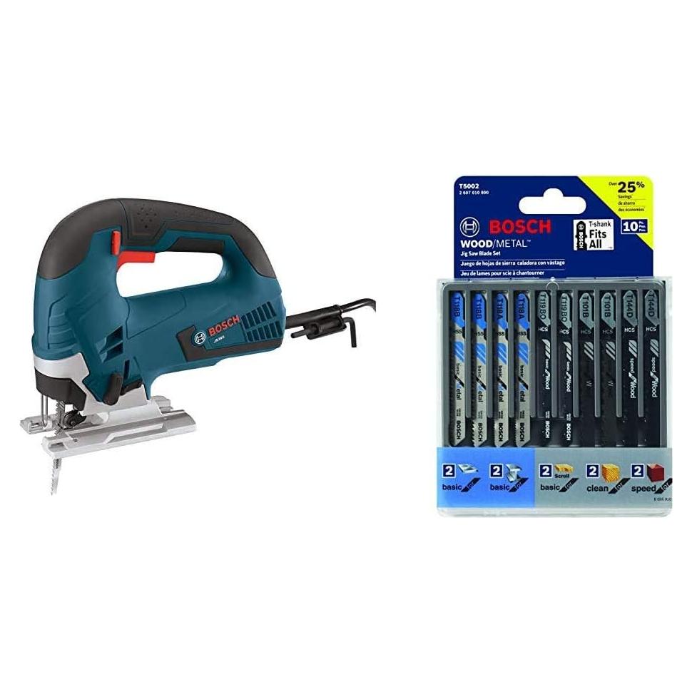 Sierra de calar Bosch JS365 120V con 10 hojas T-Shank