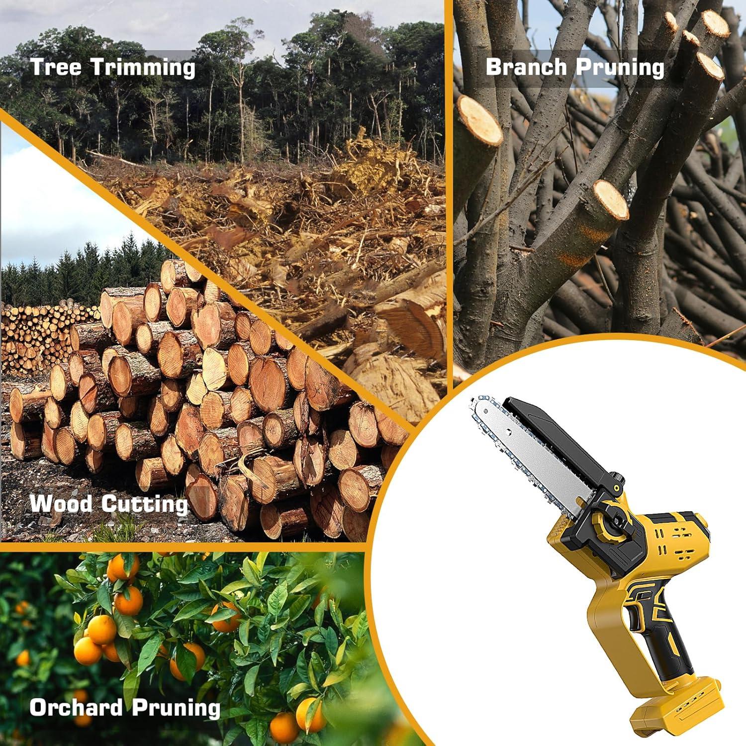 Mini Motosierra a Batería BITOON 20V MAX 2-en-1 6" y 8"