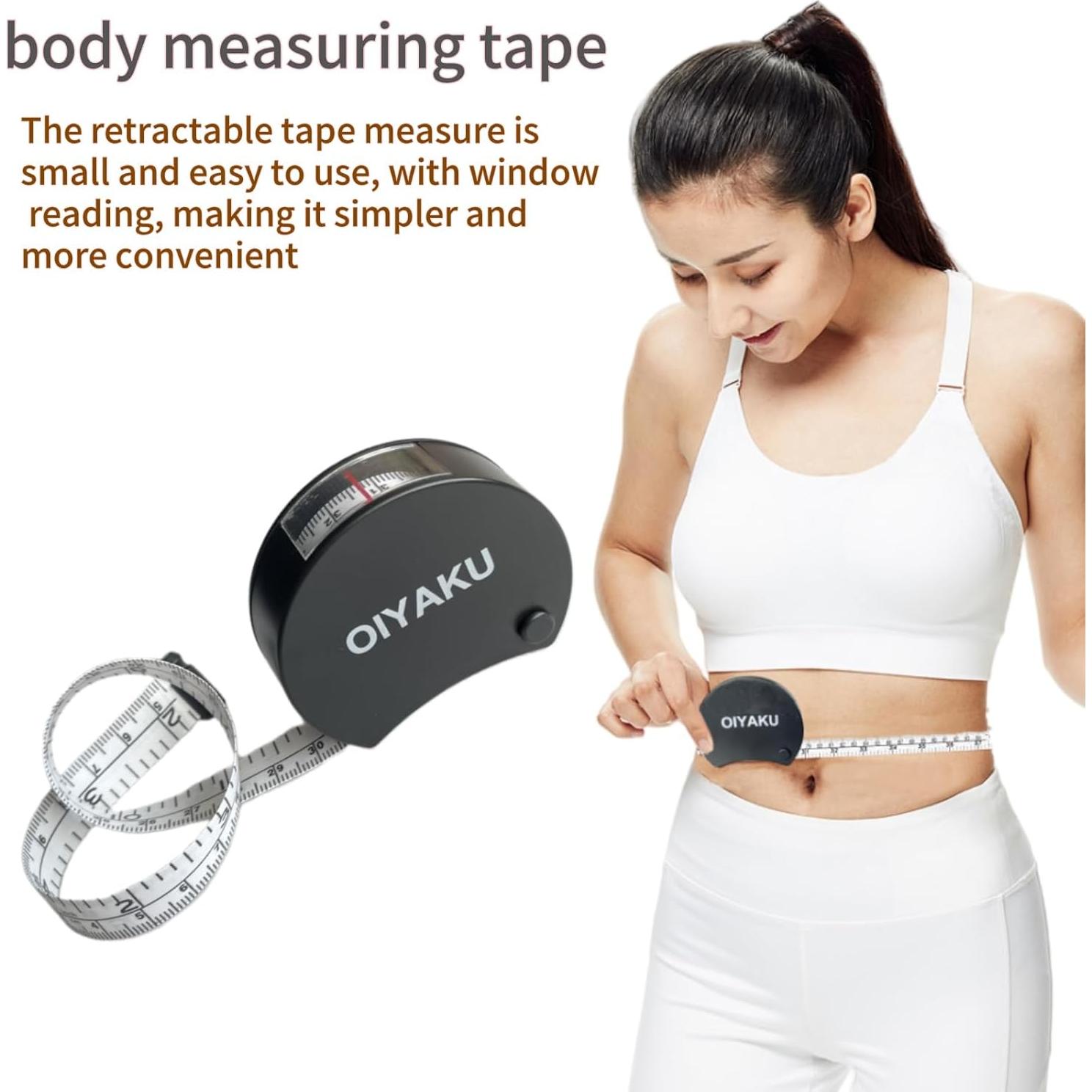 Cinta Métrica Retráctil Oiyaku 150cm Doble Escala Fitness