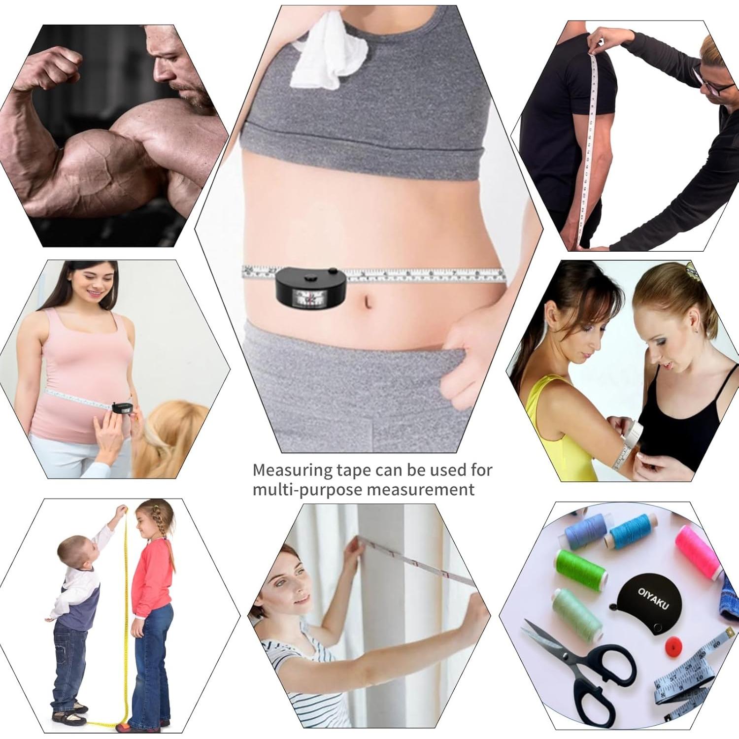 Cinta Métrica Retráctil Oiyaku 150cm Doble Escala Fitness