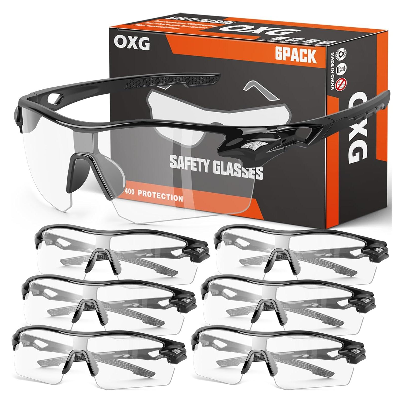 Gafas de Seguridad OXG 6 Paquete Lentes Resistentes Unisex