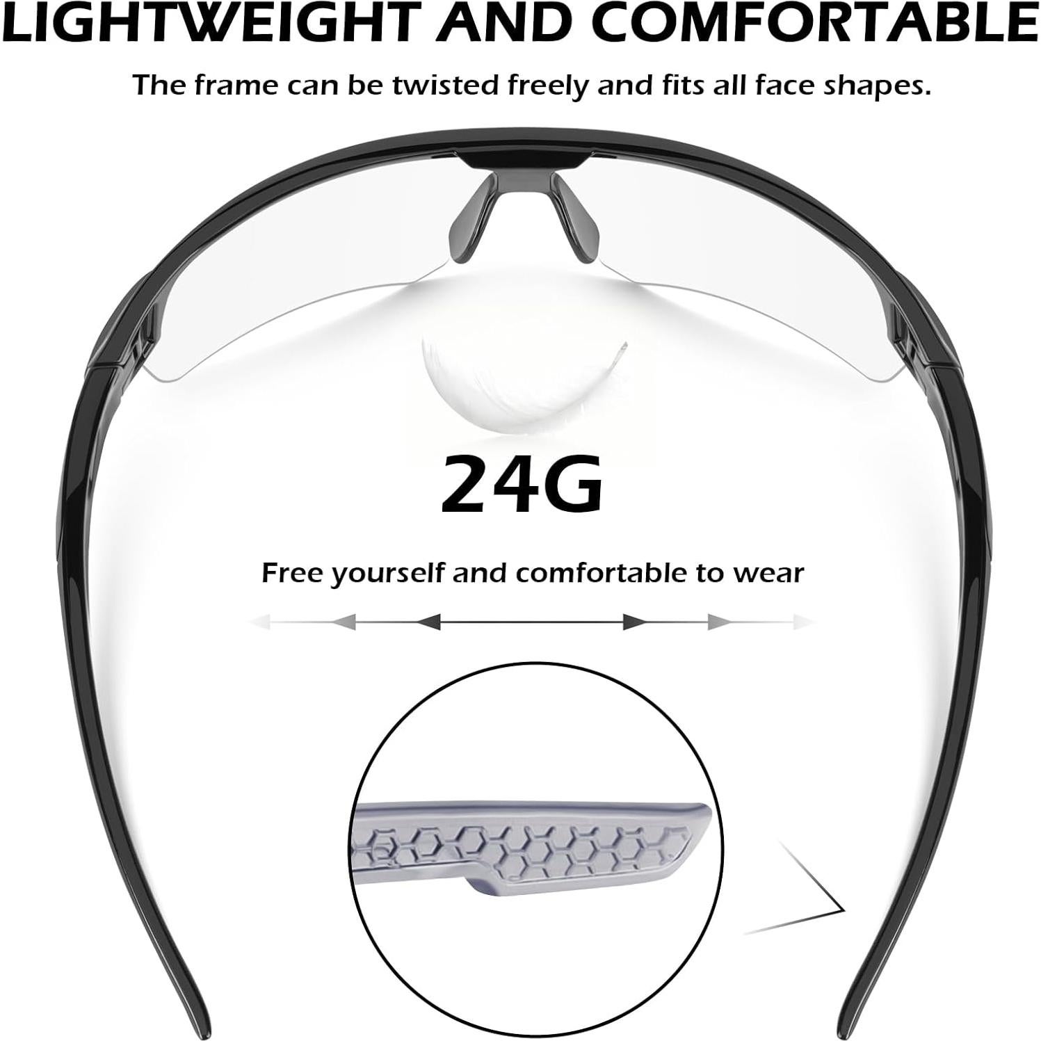 Gafas de Seguridad OXG 6 Paquete Lentes Resistentes Unisex