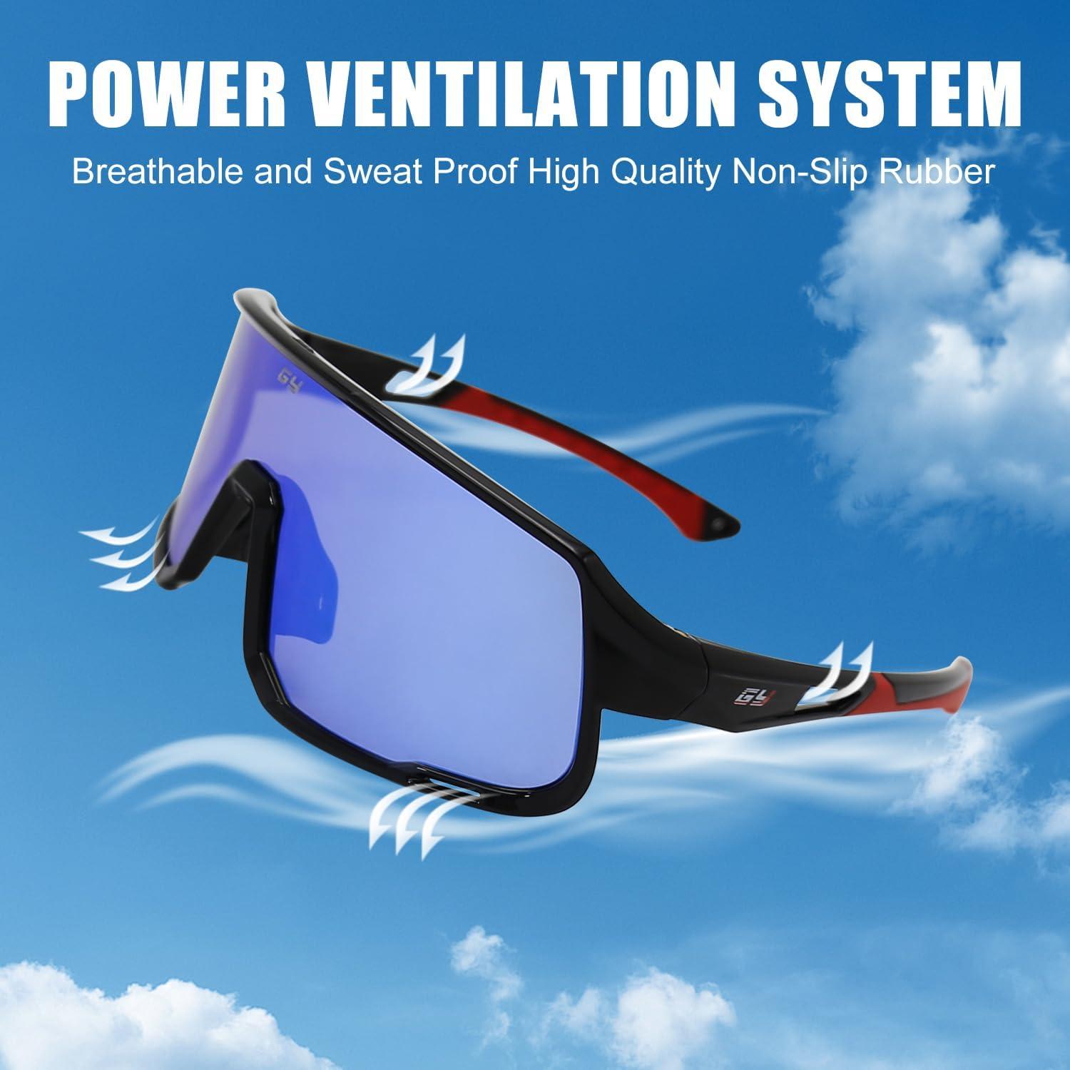 Gafas de Tiro GY Polarizadas Unisex con Estuche - Lente Azul