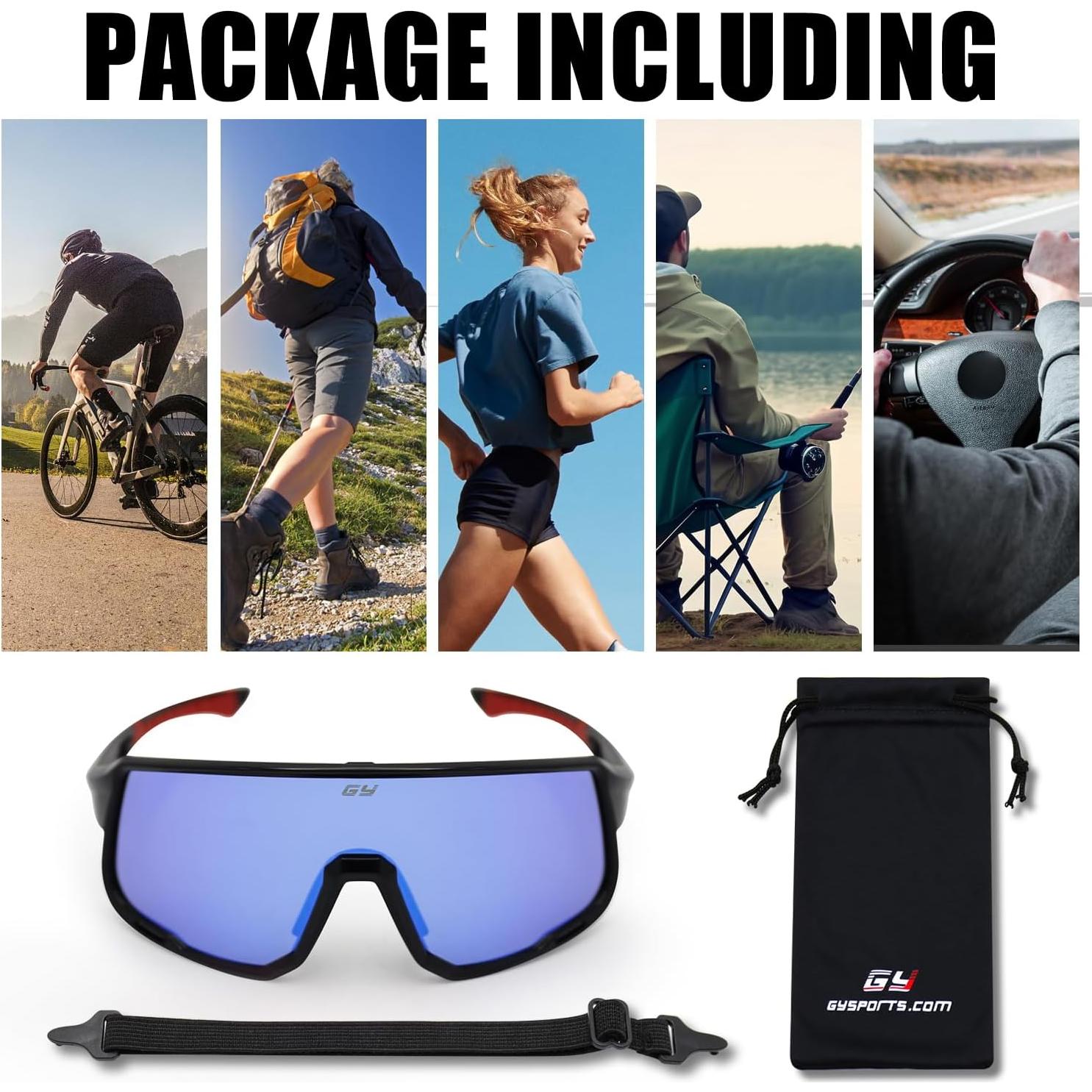 Gafas de Tiro GY Polarizadas Unisex con Estuche - Lente Azul