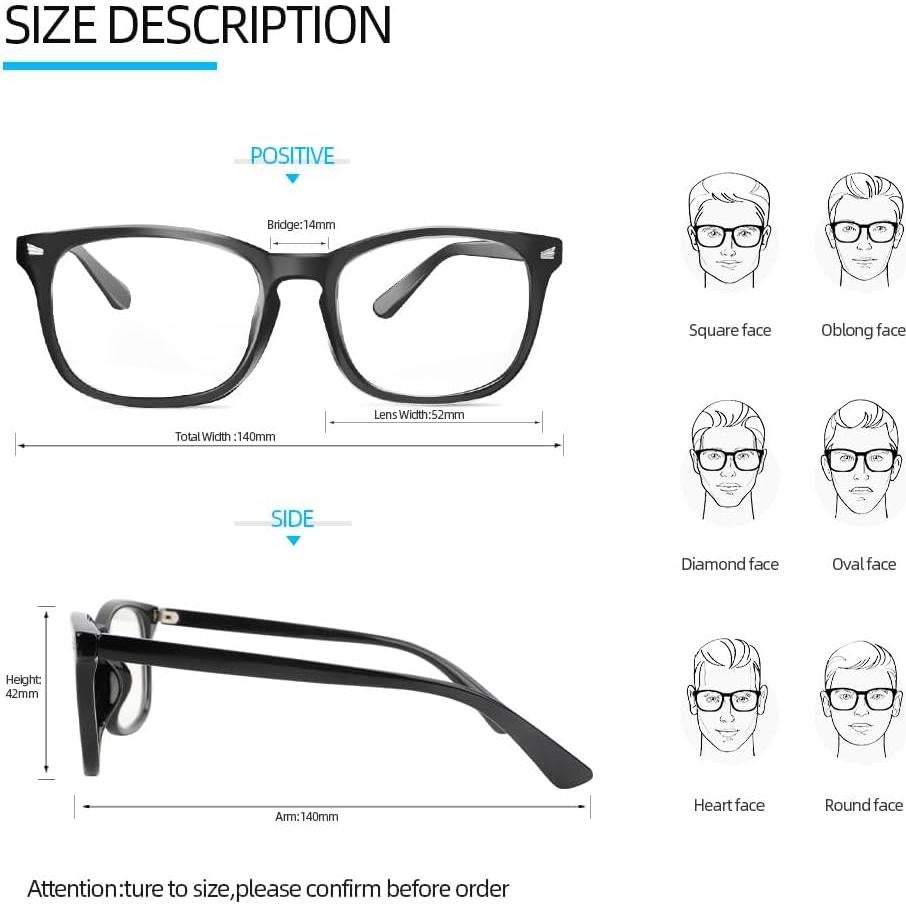 Gafas de luz azul NZKNP para hombres y mujeres - Protección UV