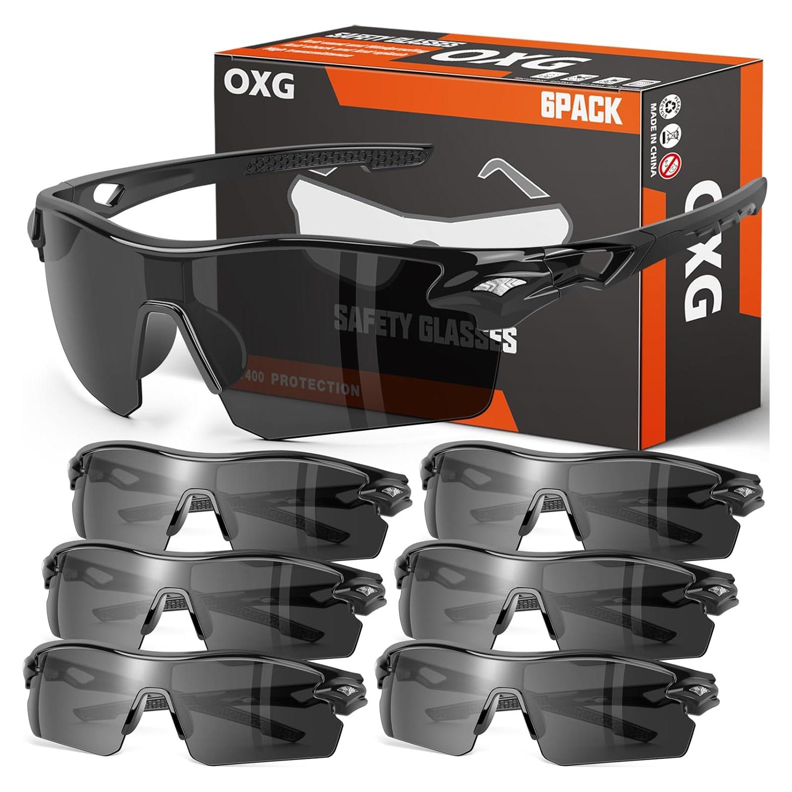 Gafas de Seguridad OXG 6 Paquete Lentes Resistentes Unisex