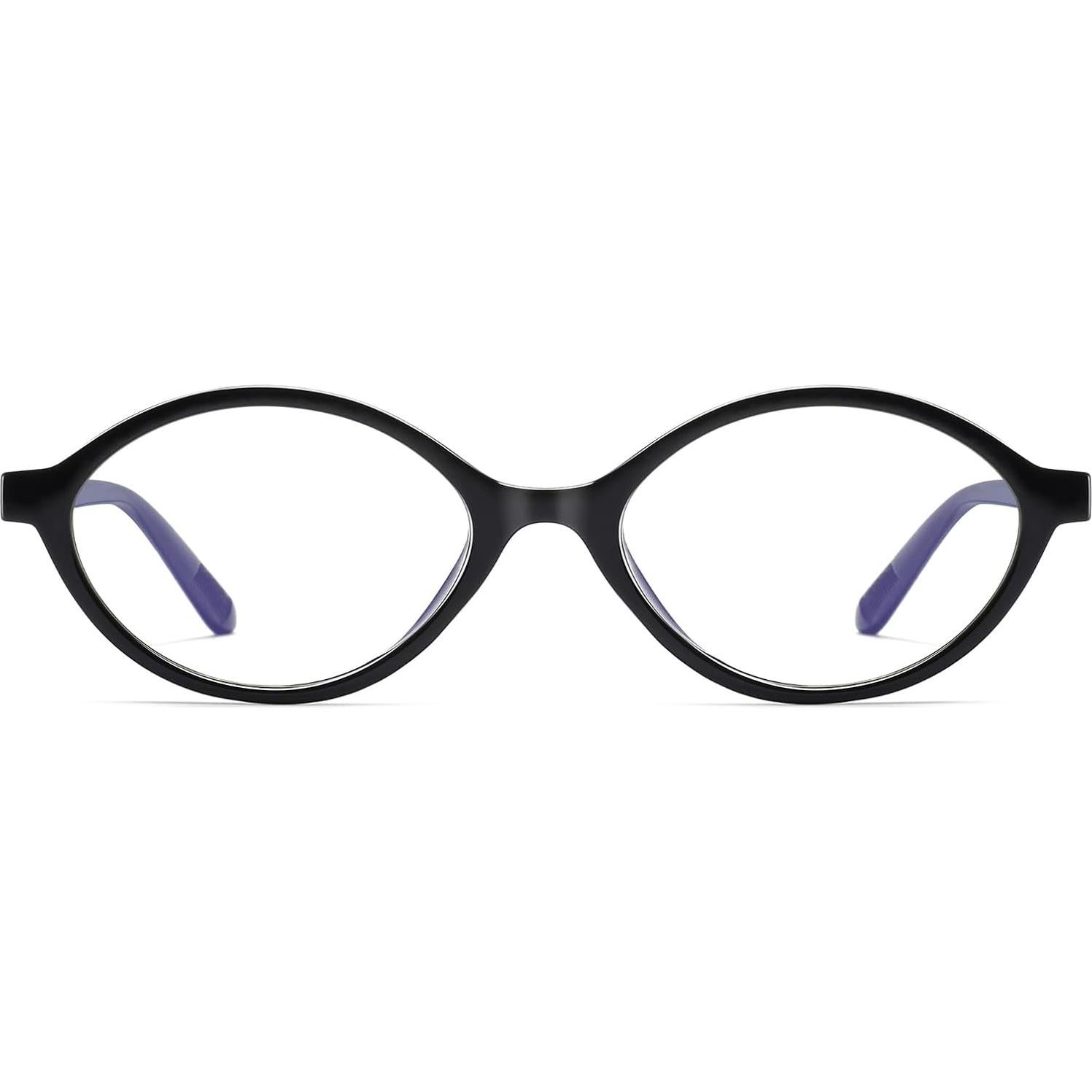 Gafas Ovaladas Anti Fatiga Ocular con Filtro Luz Azul - Negro 54mm