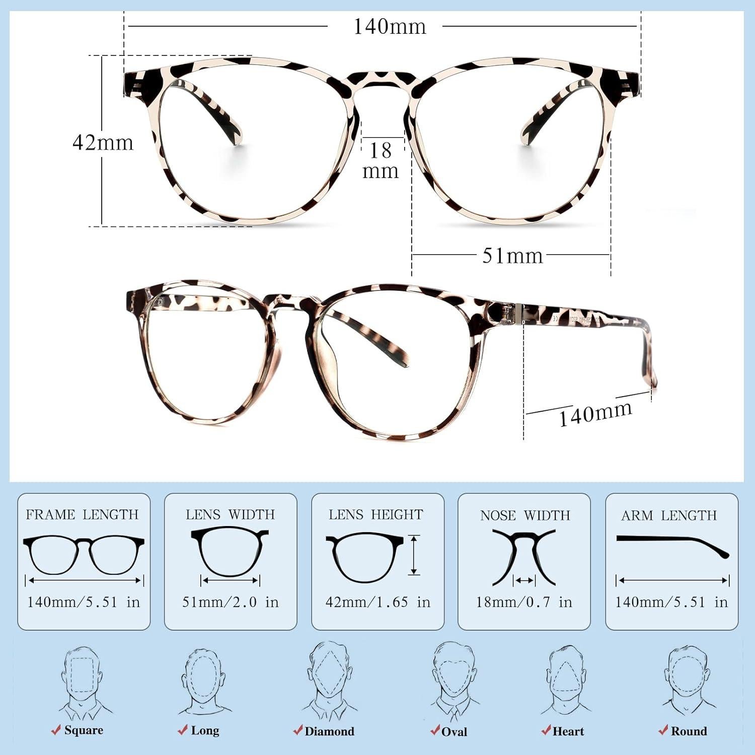 Gafas bloqueadoras de luz azul BOSSWIN - Paquete de 4 unidades