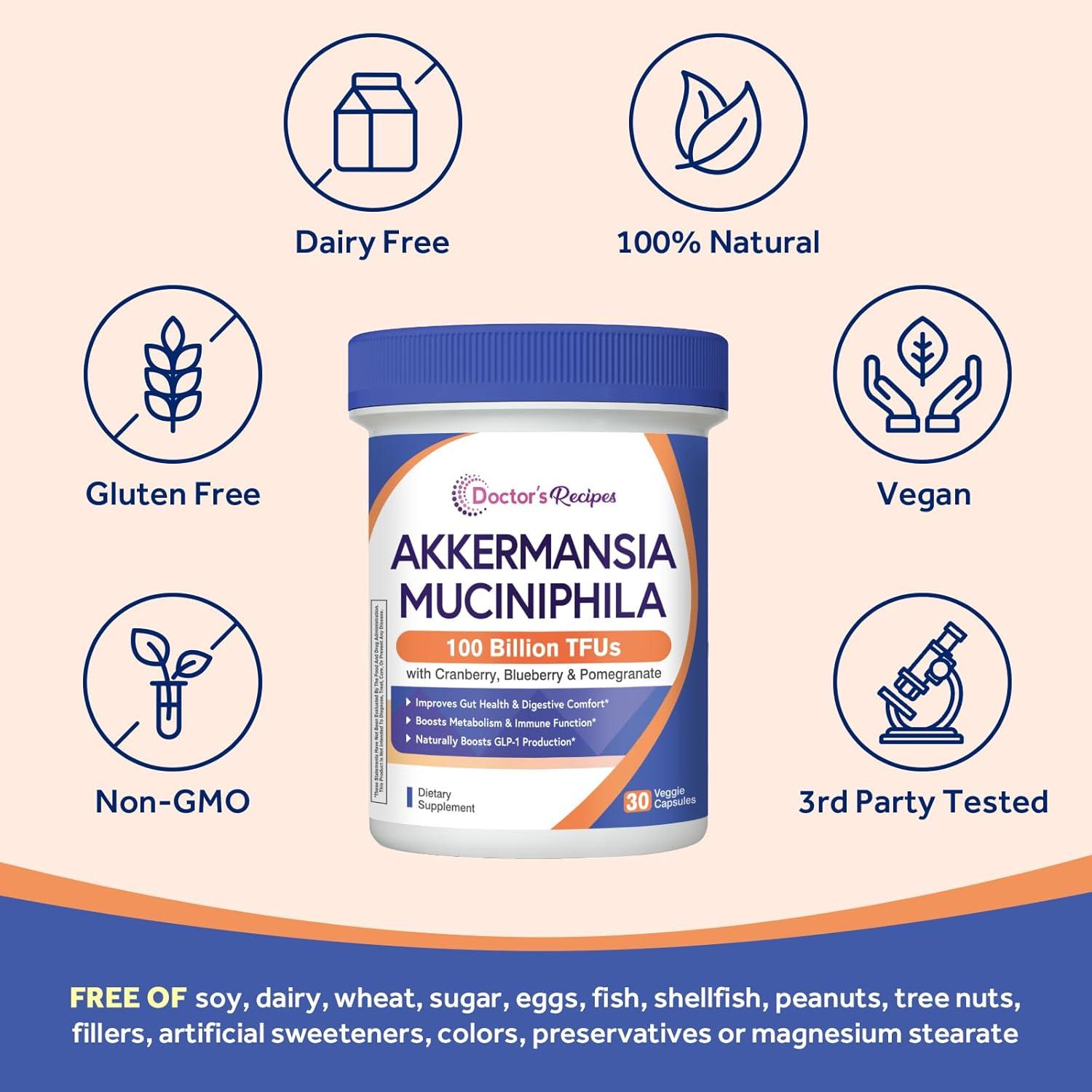 Probiotico Akkermansia Muciniphila 100B - 30 Cápsulas Vegetales