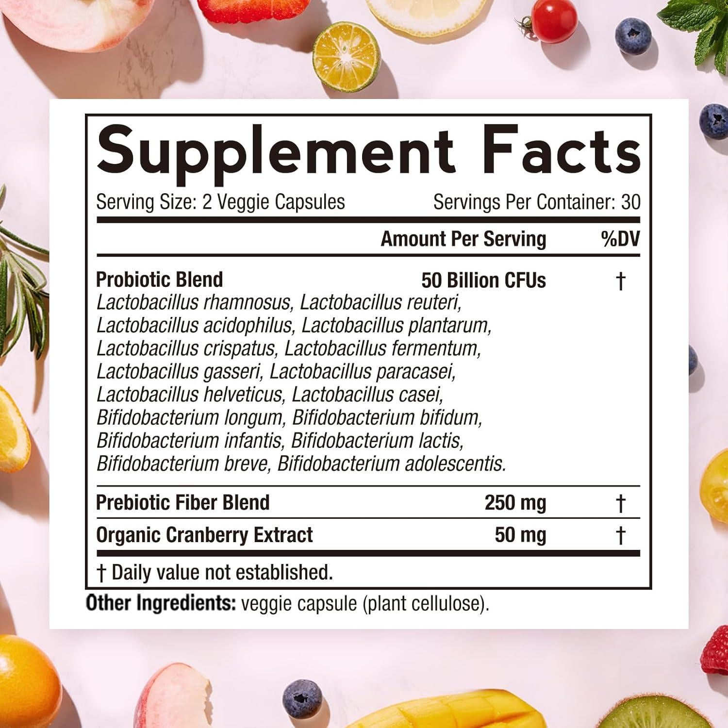 Probiotico para Mujeres Recetas del Doctor 60 Caps 50 Mil Millones CFU