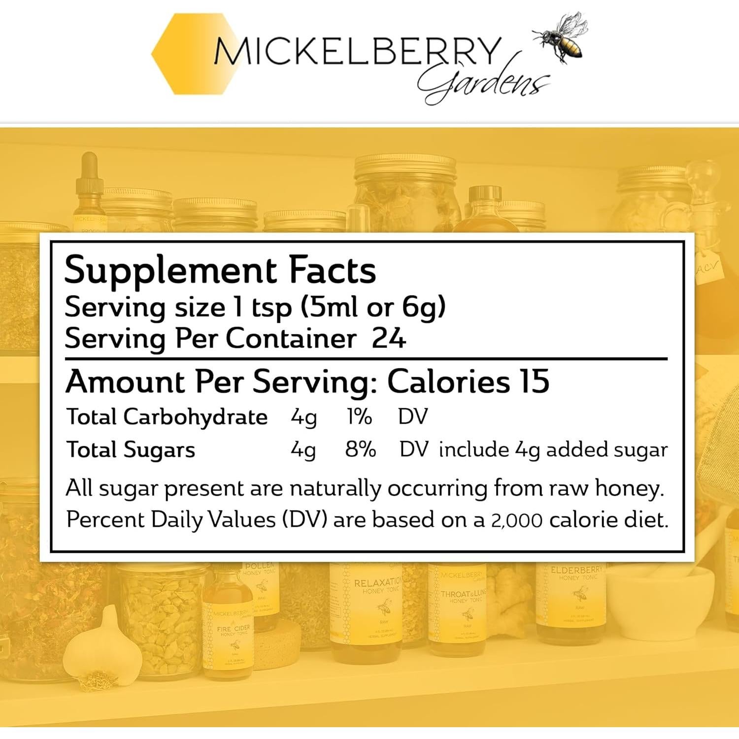 Tónico de Miel de Polen Mickelberry Gardens 118.3 ml