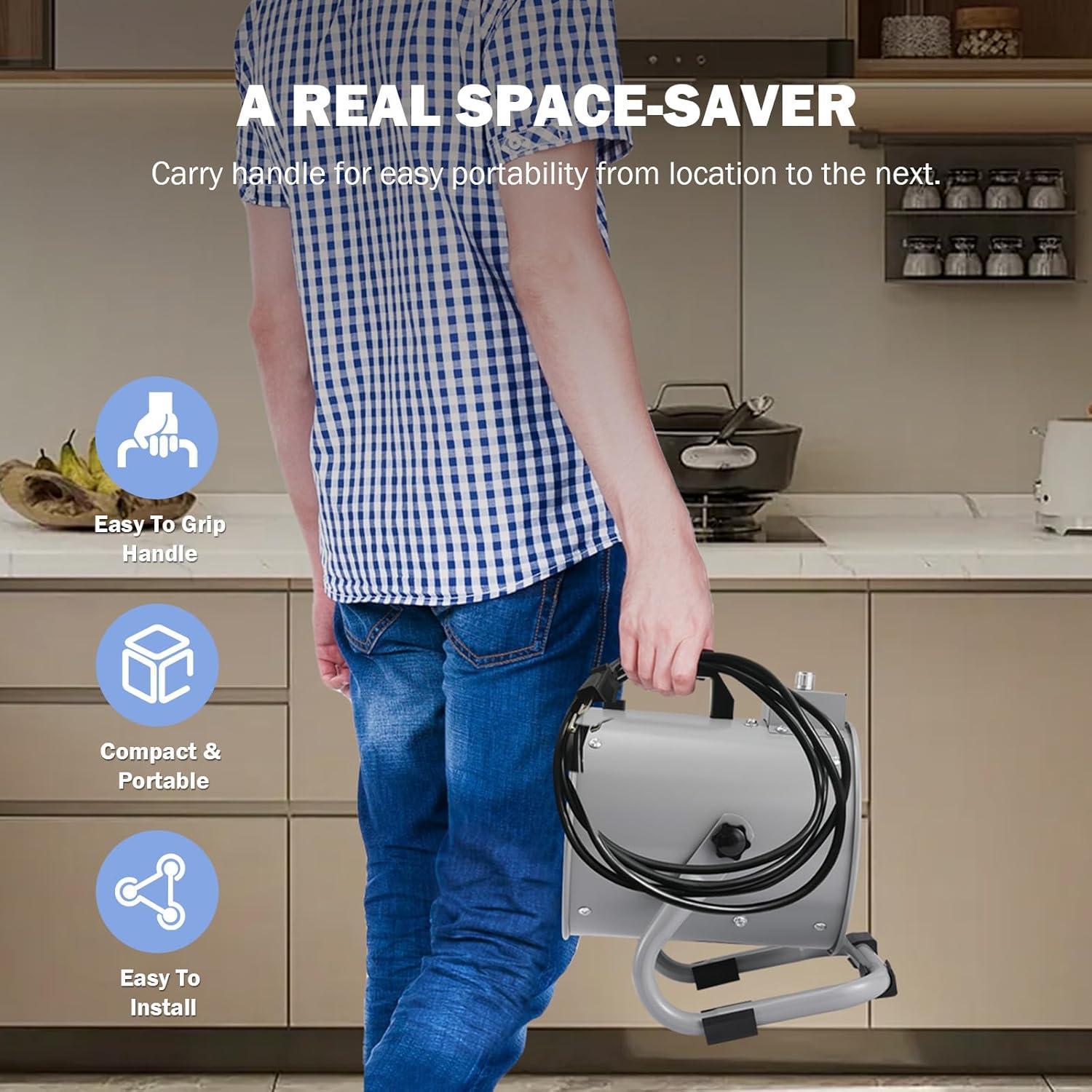 Campana Extractora Portátil Aledaras PVF-180 Verde 50W