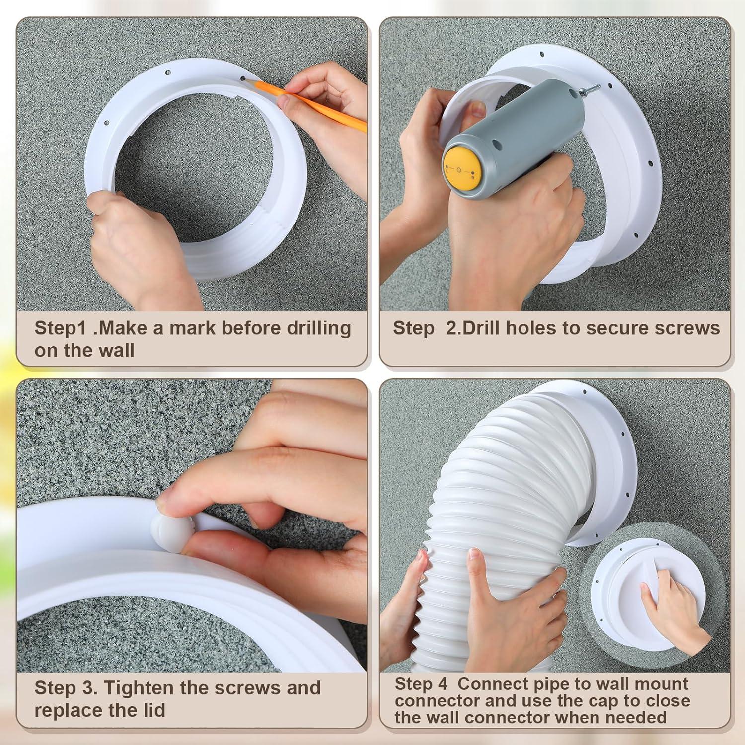 Conector de Ventilación para Aire Acondicionado Portátil Pushglossy 149.86 cm