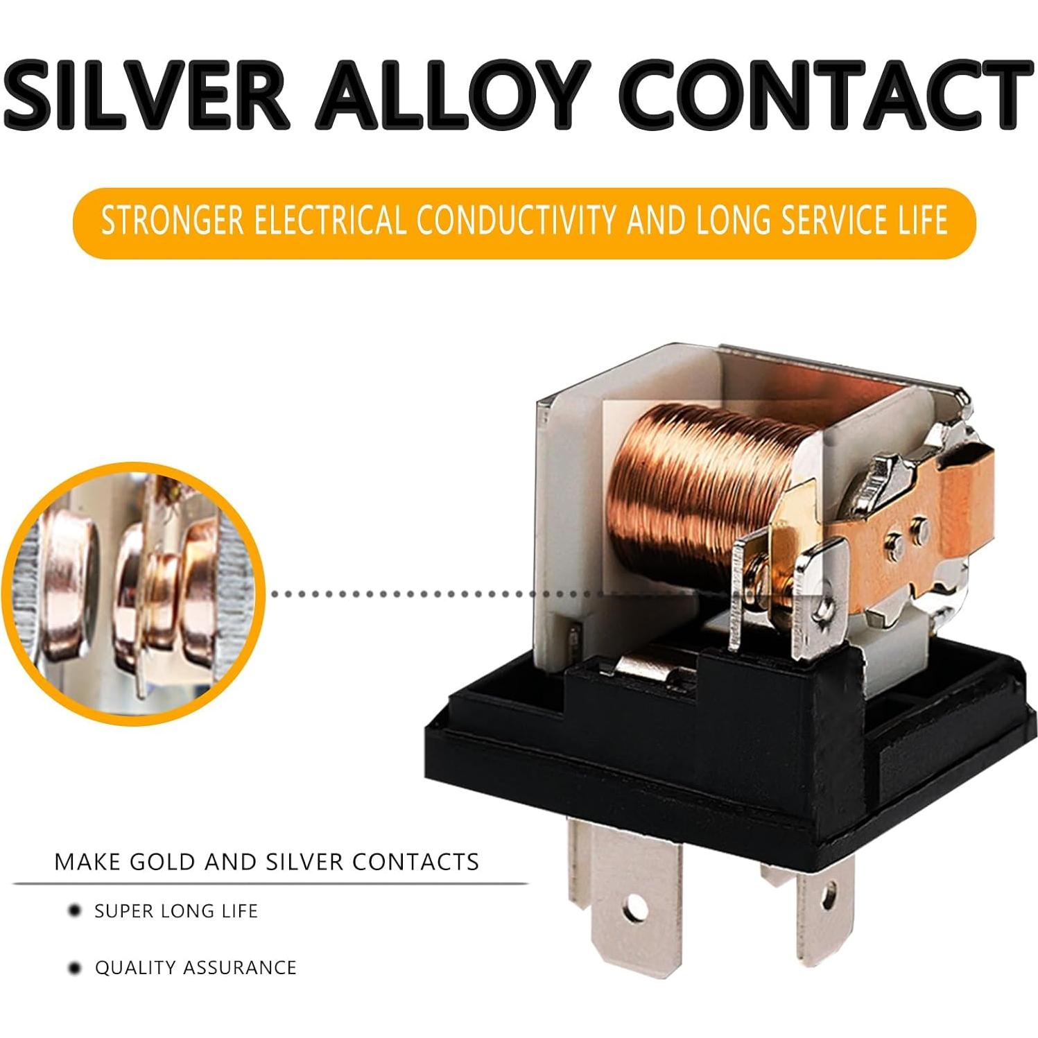 Relé Automático Jitrendo 4 Pines 12V 30A a Prueba de Agua - 2 Pcs