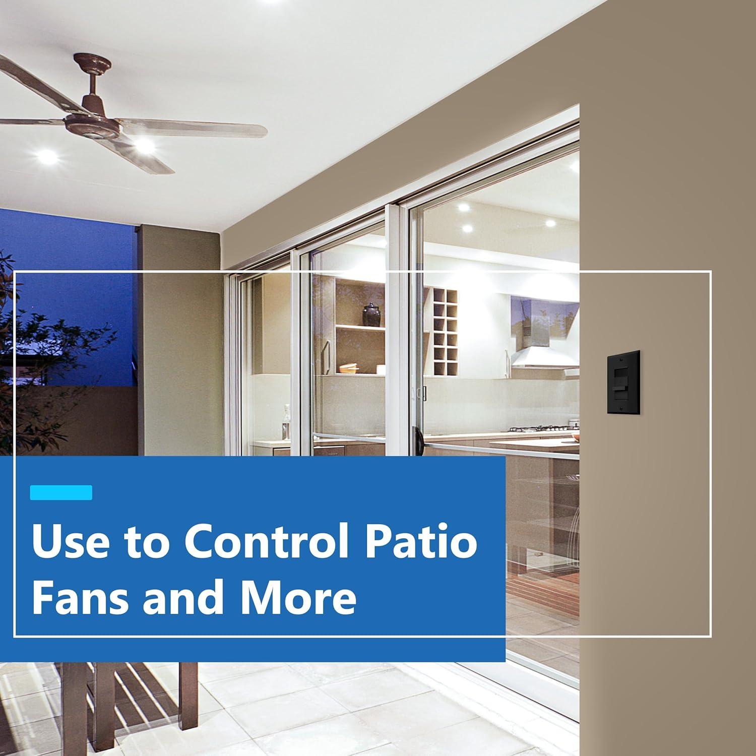 Interruptor de Ventilador LIDER 3 Velocidades Negro Paquete de 2