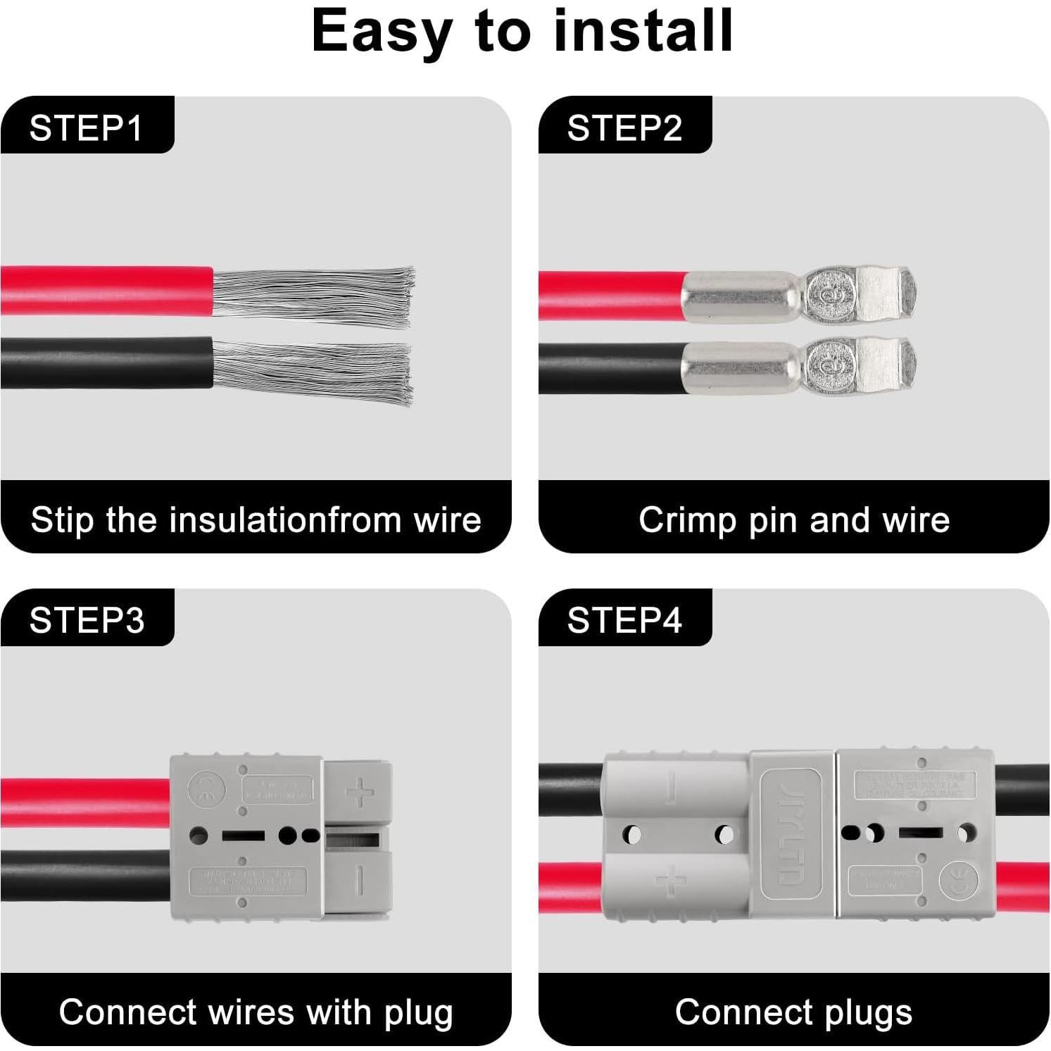 Kit de Conectores Eléctricos XRDS-RF 50A 600V DC - 2 Piezas