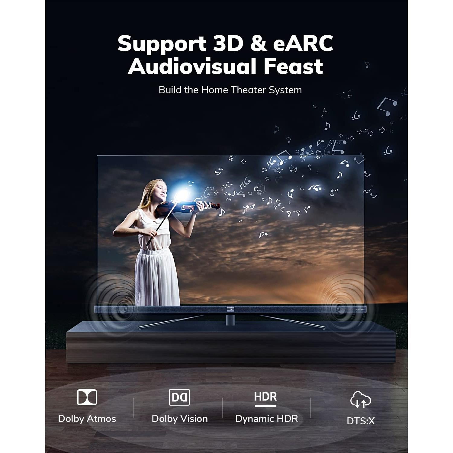 Cable HDMI 2.1 KELink 30.48cm Ultra Alta Velocidad 4K 8K