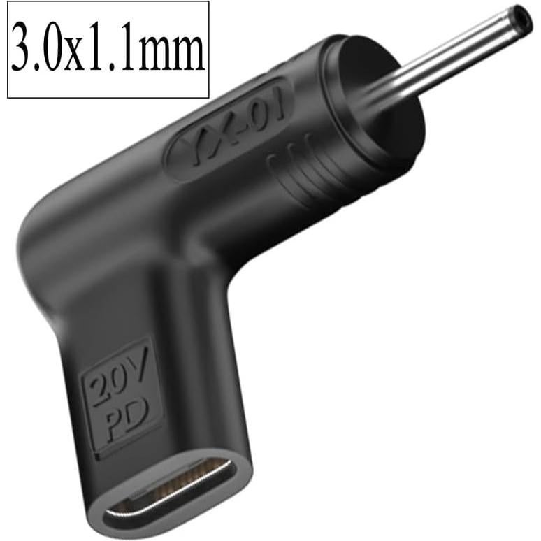 Adaptador USB C Bacron 100W a DC 3.0x1.1mm para Laptops