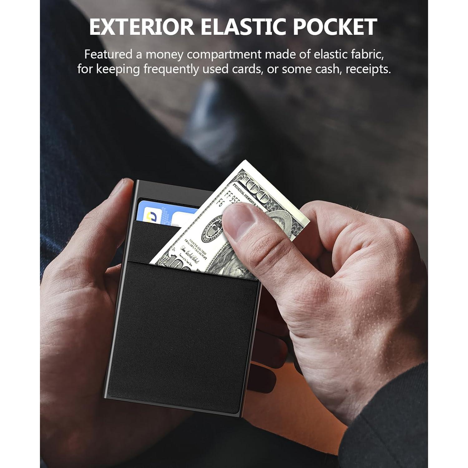 Cartera Slim ONLOOKER para Hombres con Bloqueo RFID - Negro Mate