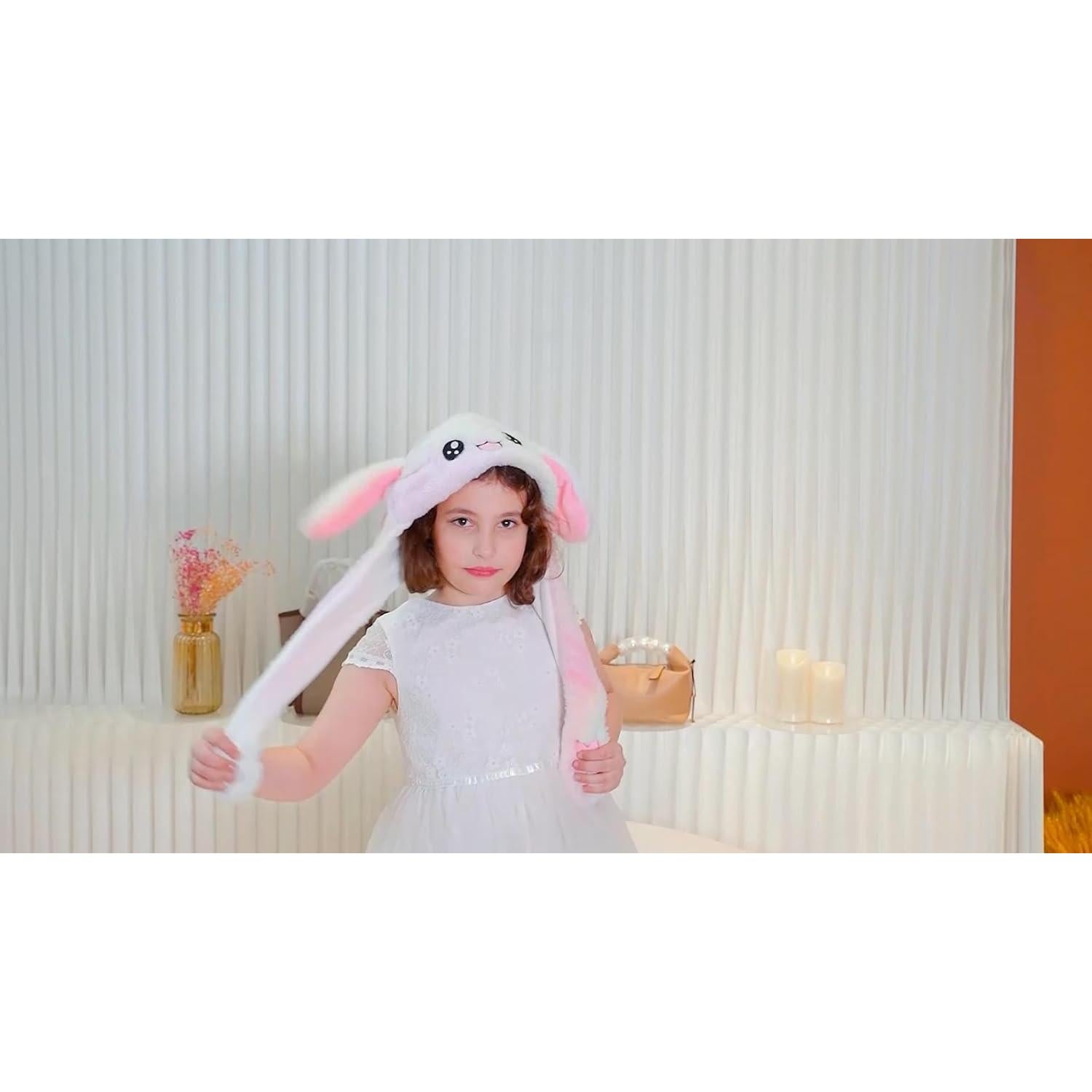 Sombrero de Animal con Orejas Móviles BH001 Conejo Arcoíris