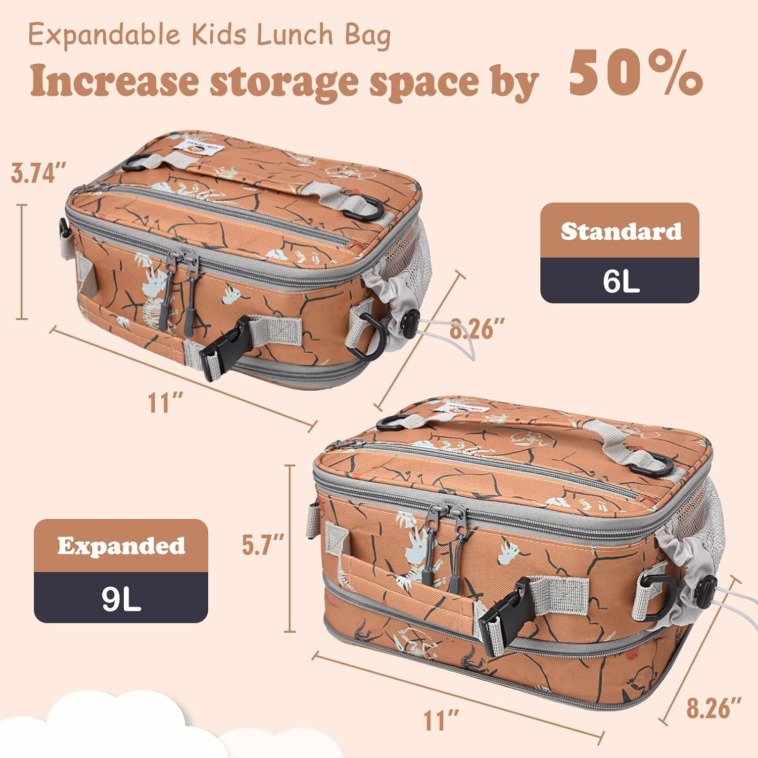 Bolsa de Almuerzo Aislada CaCTOUR para Niños Marrón 9L