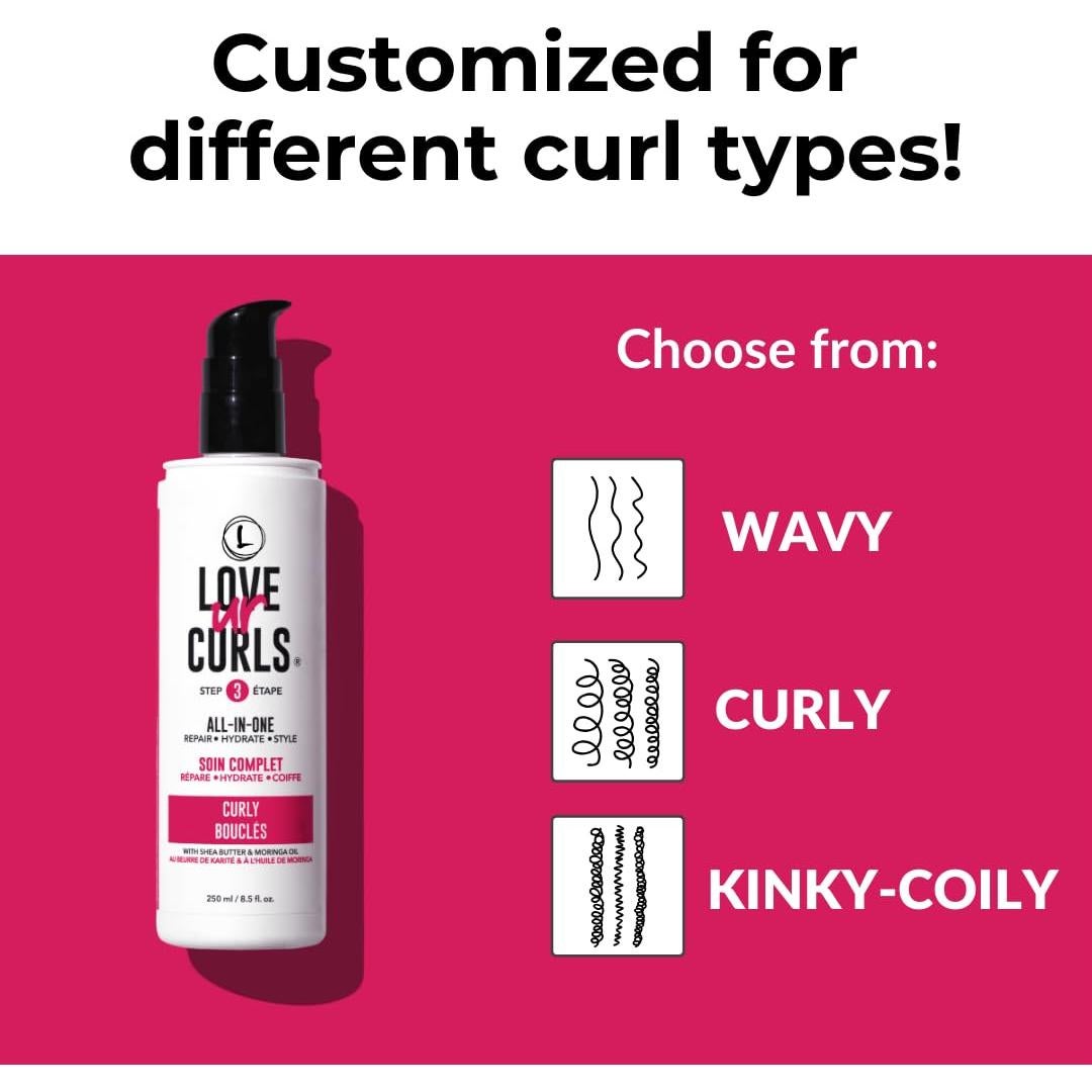 Crema Estilizador Todo en Uno Love Ur Curls 250mL Anti Frizz
