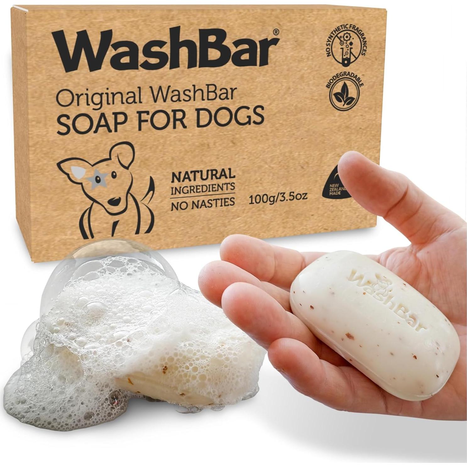 Champú Natural en Barra para Perros WashBar 100g - Alivio Picazón