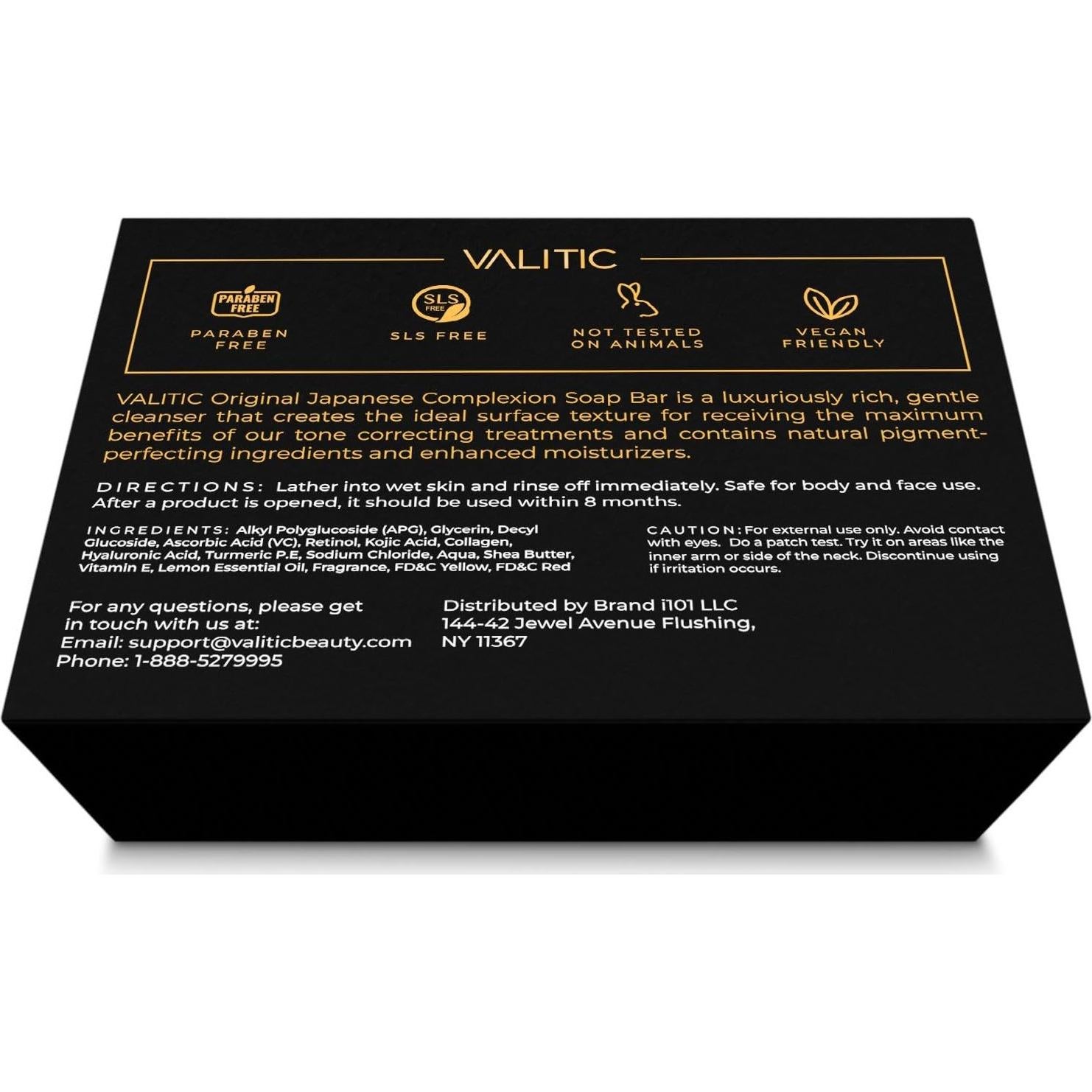 Jabón Aclarador Valitic de Limón y Cúrcuma 2 Paquete