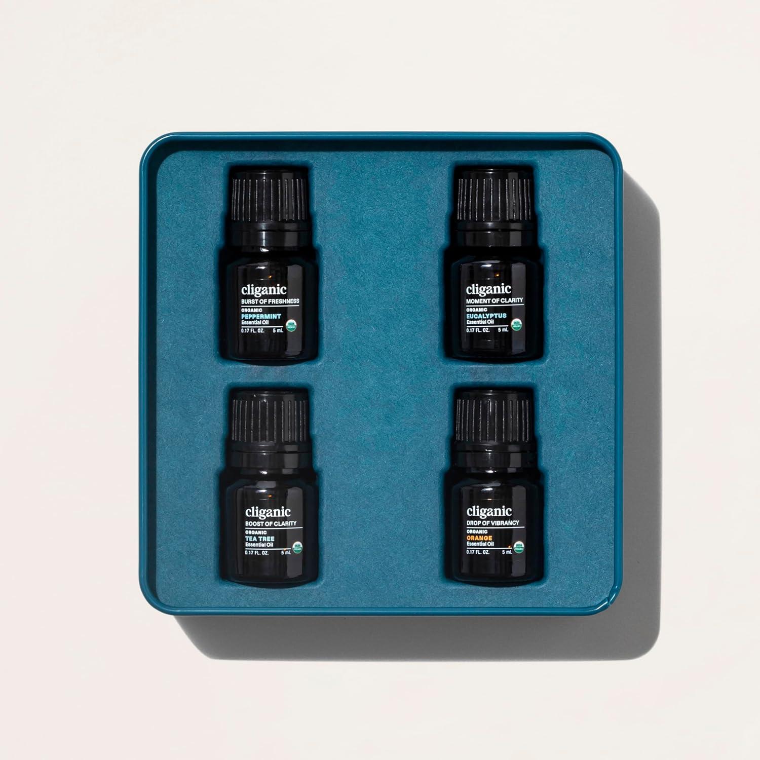 Set de Aceites Esenciales Orgánicos Cliganic - 4 Piezas 5ml