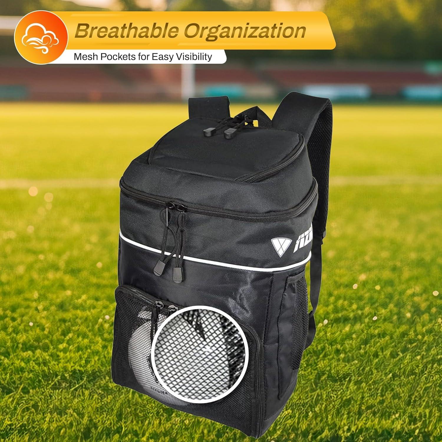 Mochila de Fútbol Vizari Titan - Resistente al Agua, Negro