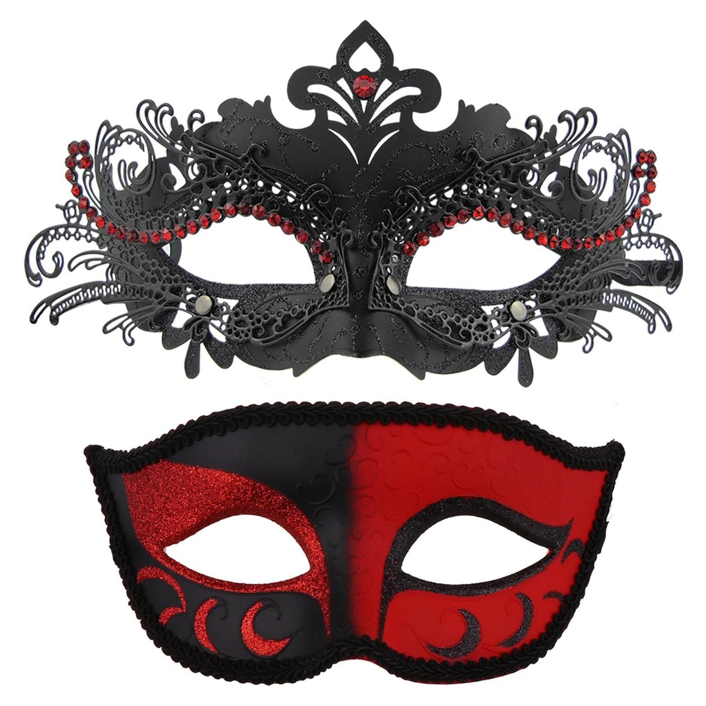 Conjunto de 2 Máscaras Venecianas Coddsmz para Parejas