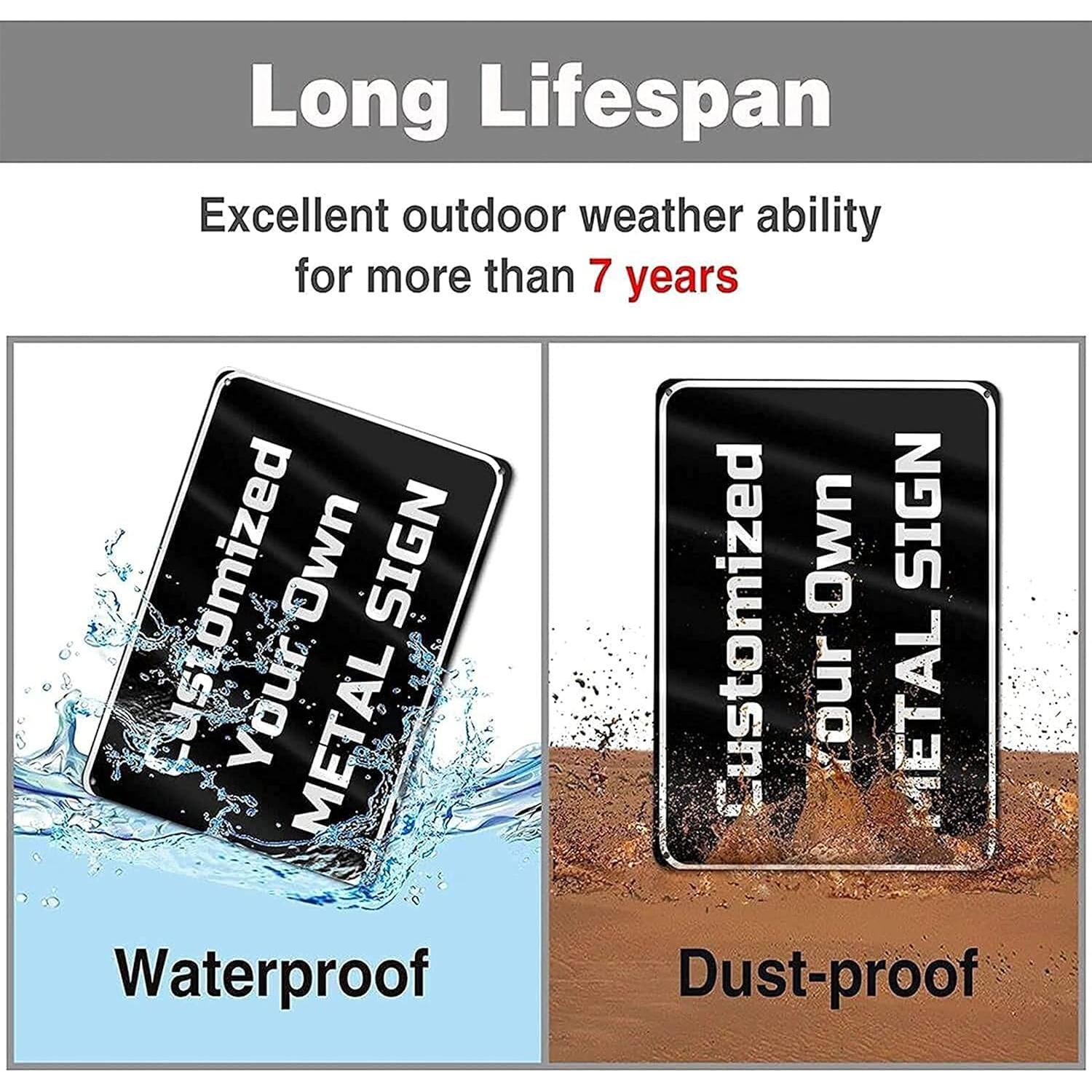 Cartel de metal retro Eletina 20x30 cm Sal de mi propiedad