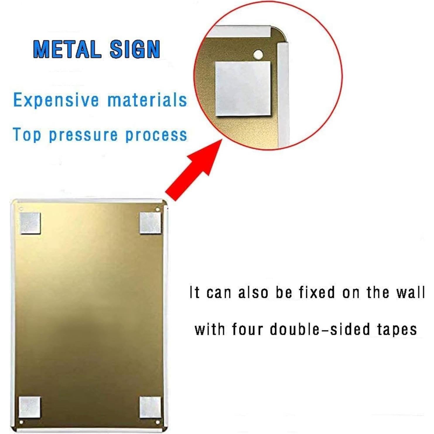 Cartel de metal retro Eletina 20x30 cm Sal de mi propiedad