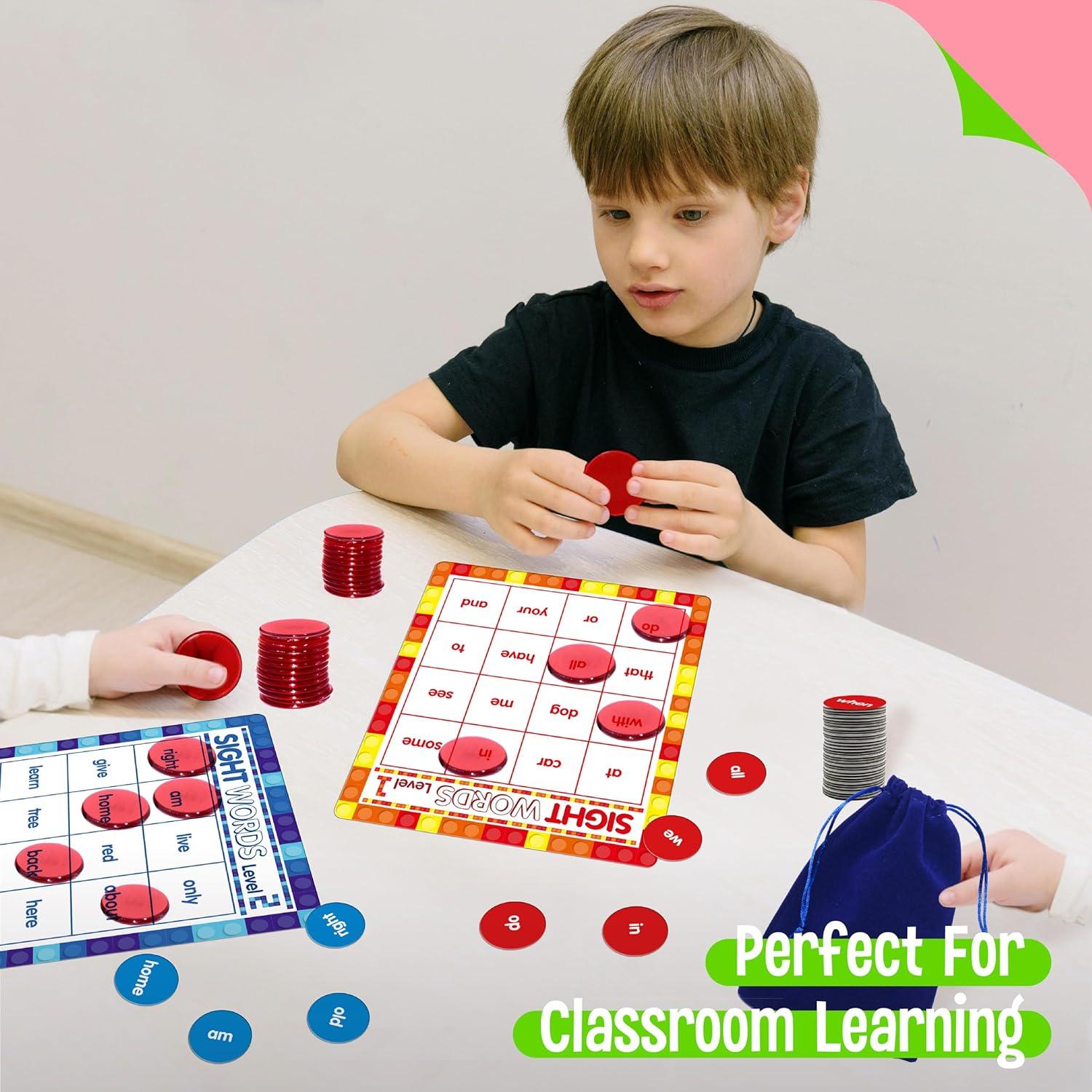 Juego de Bingo de Palabras de Vista SpriteGru - 120 Fichas Educativas