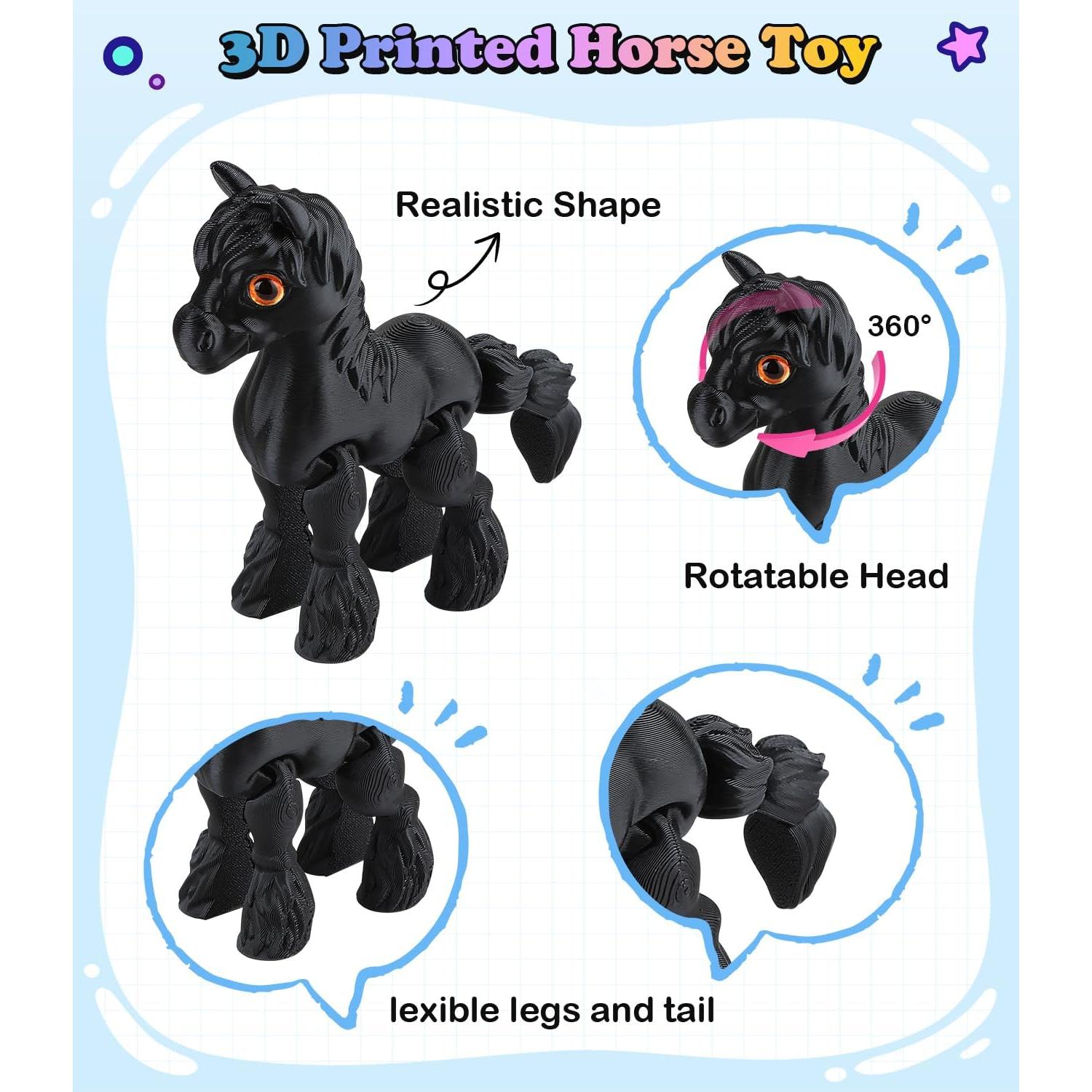 Juguete de Caballo Impreso en 3D ATESSON - Alivio de Estrés