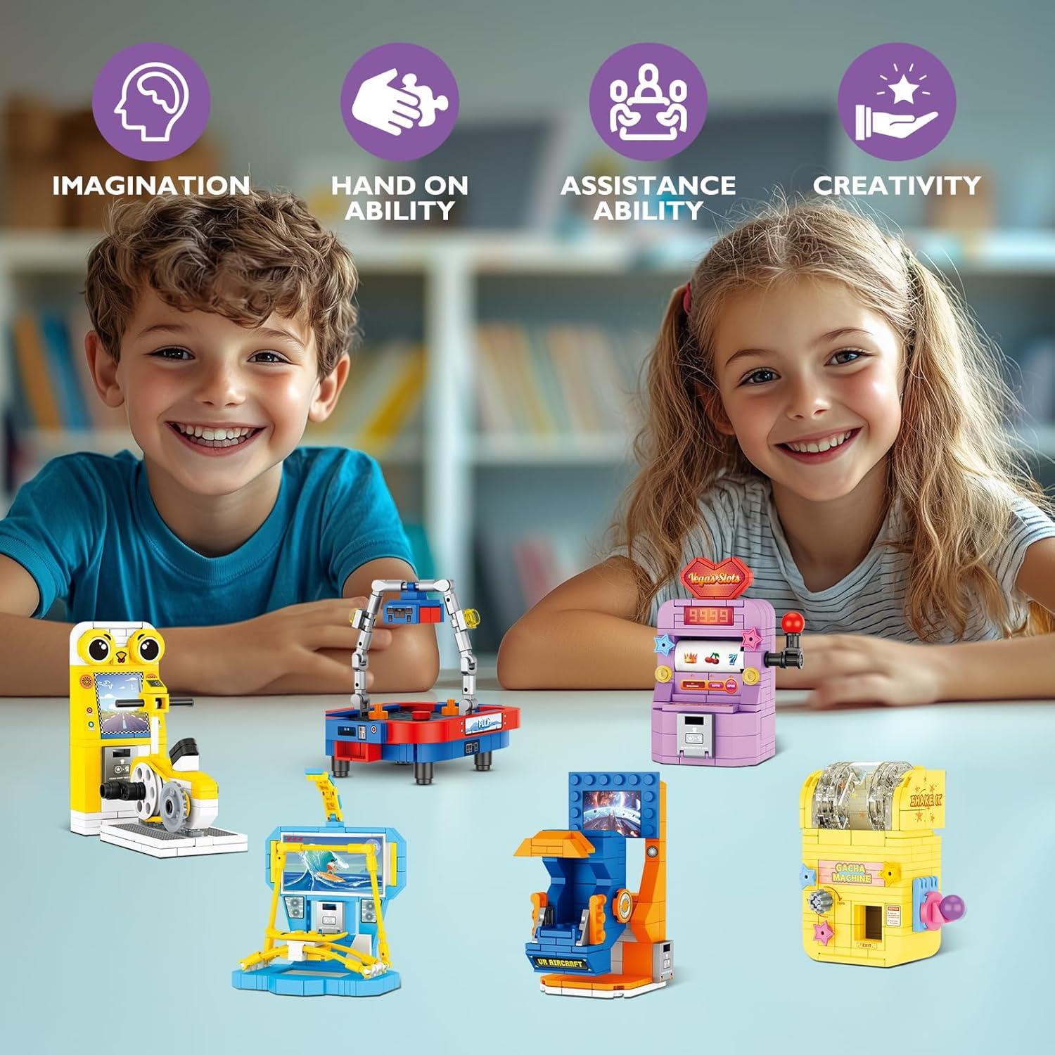 Set de Construcción Mini Consolas de Juego JMBricklayer 6 Piezas