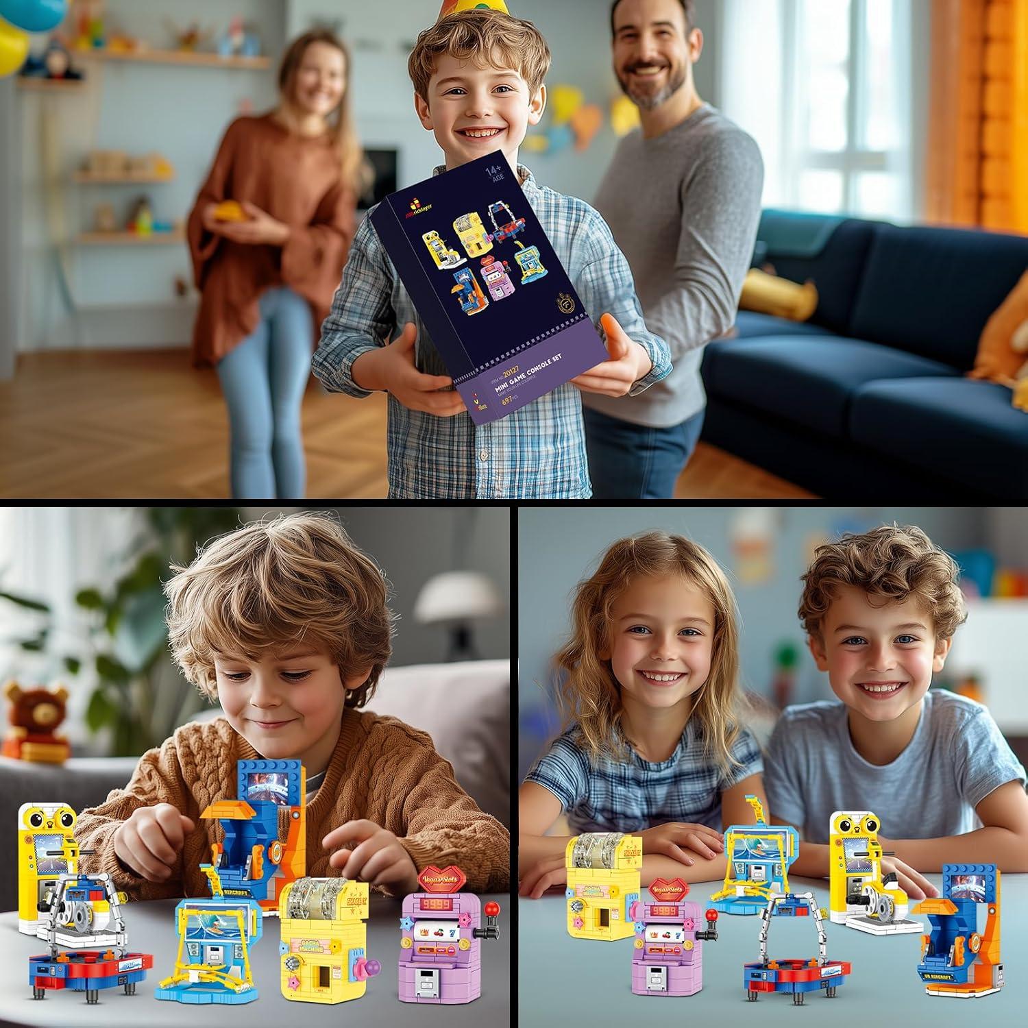 Set de Construcción Mini Consolas de Juego JMBricklayer 6 Piezas