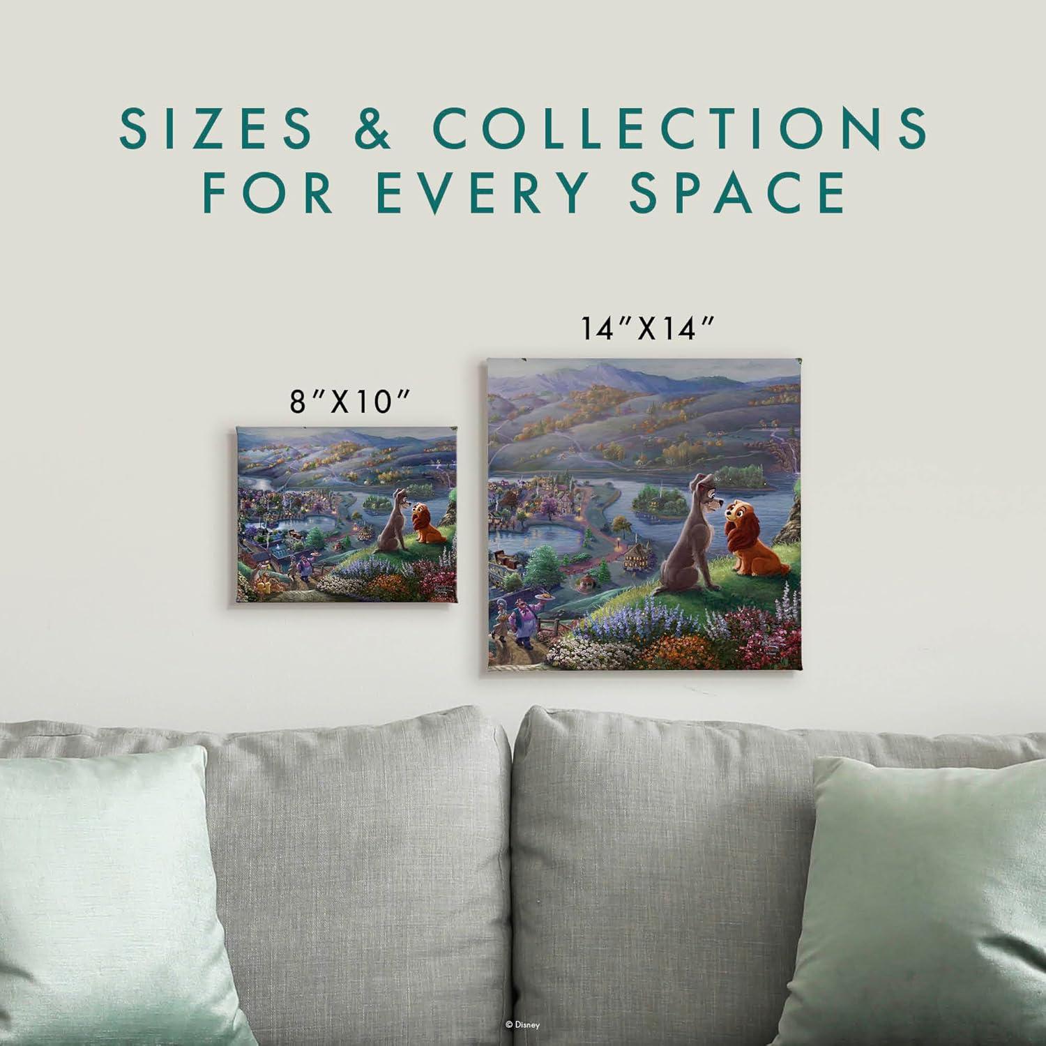 Lienzo Enmarcado Disney La Dama y el Vagabundo 35.56 cm Thomas Kinkade