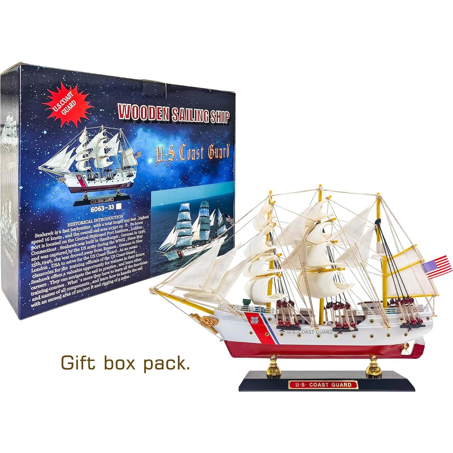 Modelo de Barco de Madera SAILINGSTORY USCG Eagle Pequeño