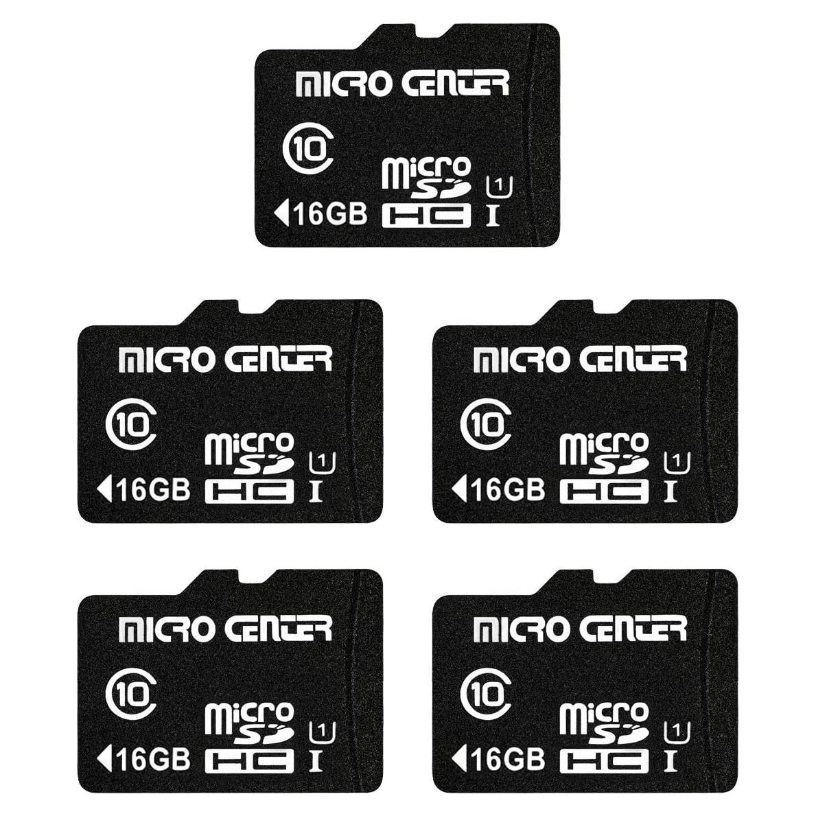 Micro SDHC 16GB Clase 10 Inland - 5 Paquete con Adaptador