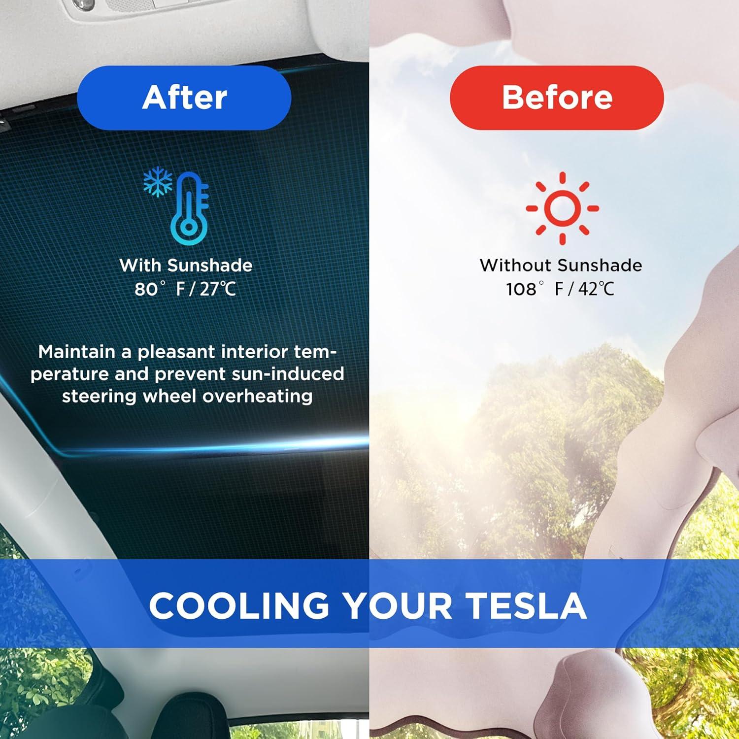 Sombrilla Plegable para Ventana Tesla Model Y 2016-2023