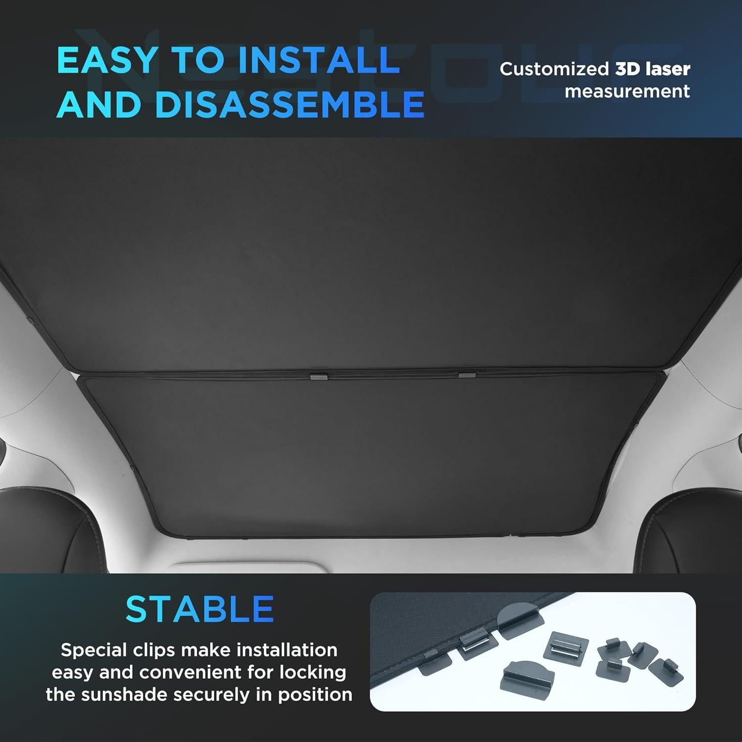 Sombrilla Plegable para Ventana Tesla Model Y 2016-2023