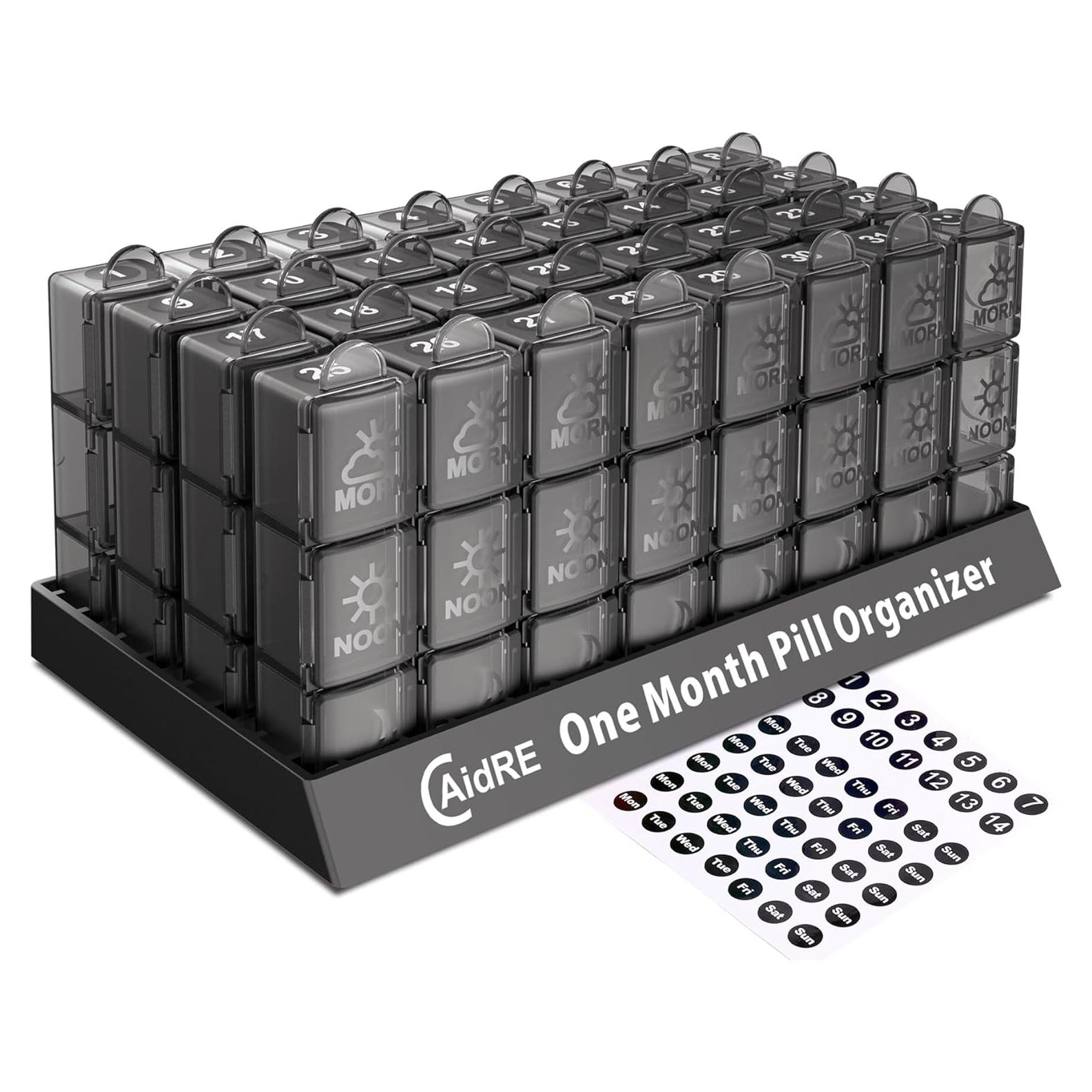 Organizador de Pastillas Mensual NewgGra 31 Días 3 Veces al Día